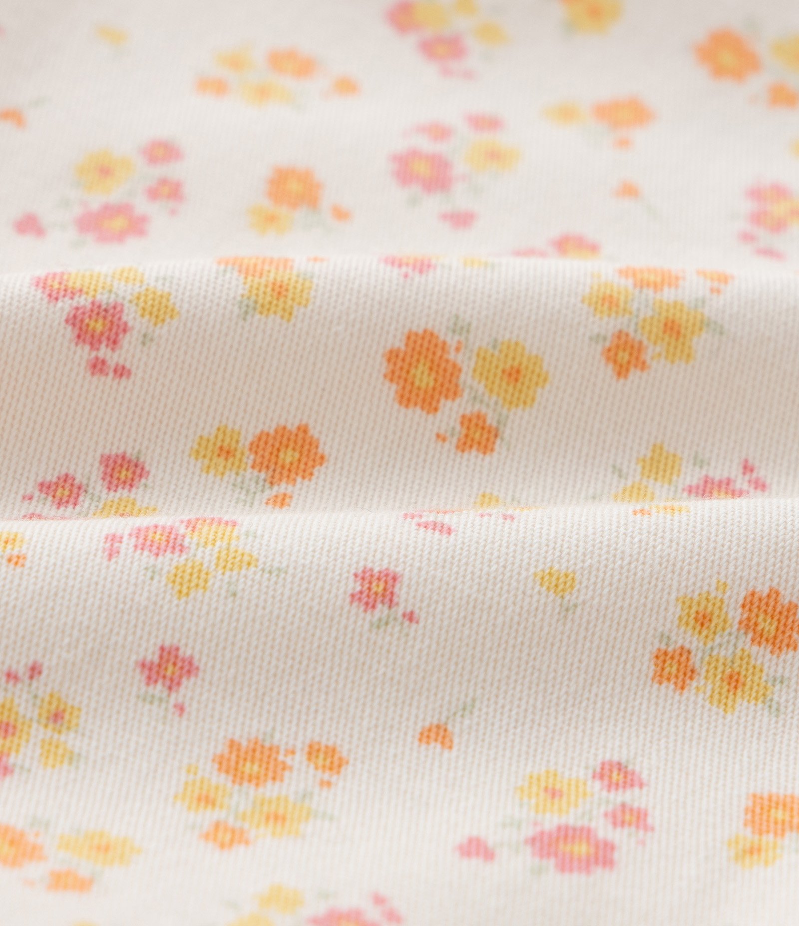 Calça Wide Leg Infantil com Estampa Floral - Tam 1 a 6 Anos Bege 4