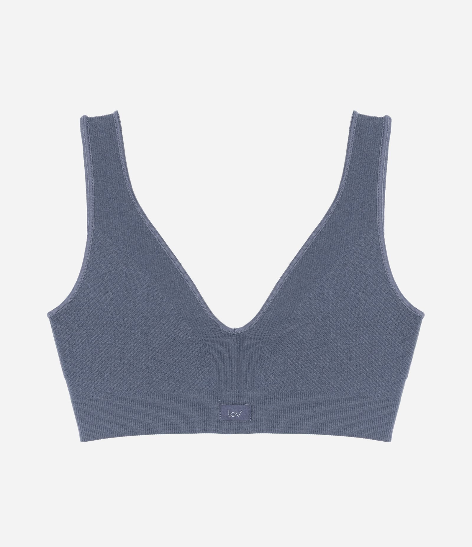 Sutiã Top Comfy Seamless com Etiqueta LOV Cinza 4