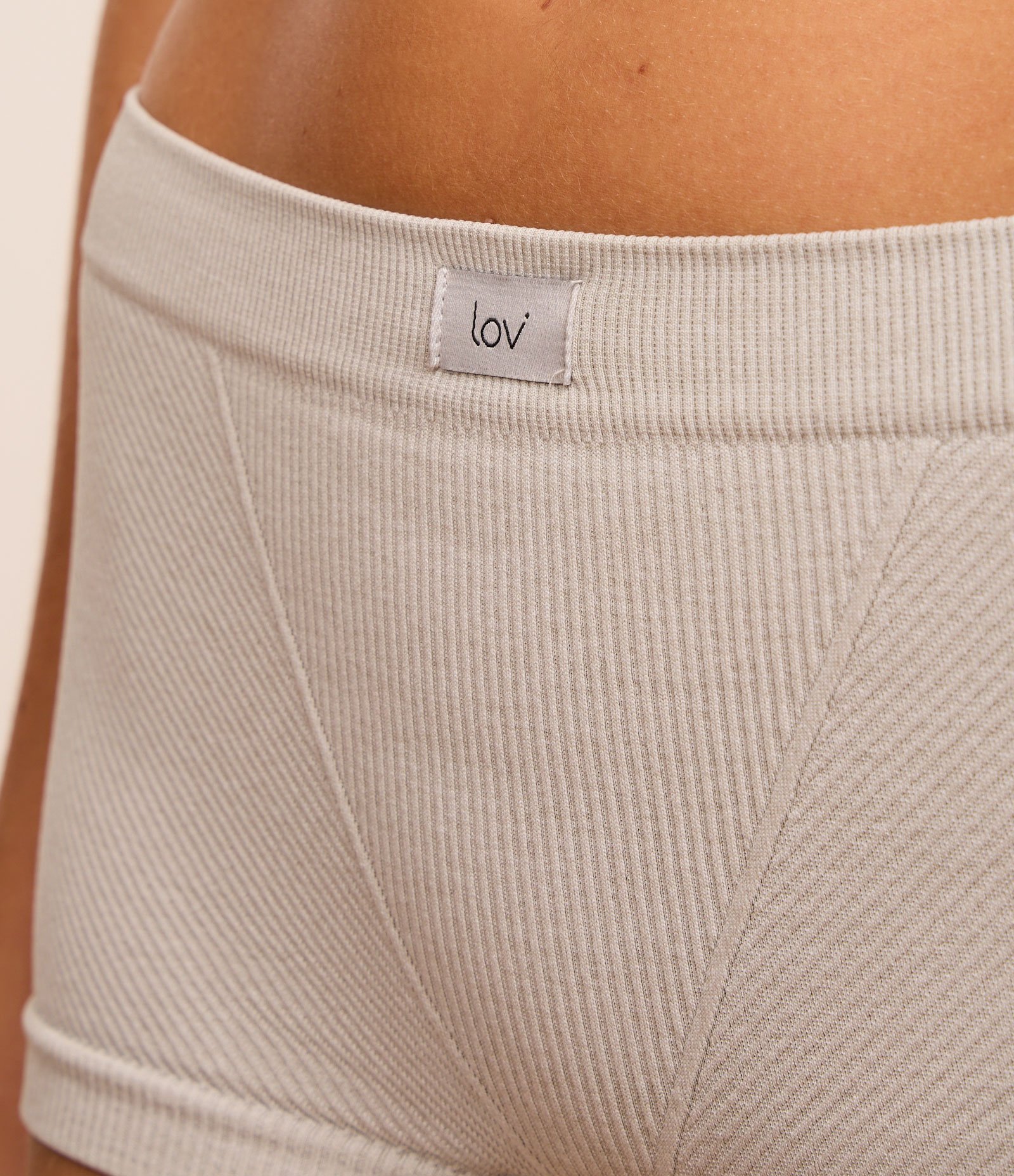 Kit 02 Calcinhas Boyshort Comfy Seamless com Etiqueta LOV Preto/Cinza 7