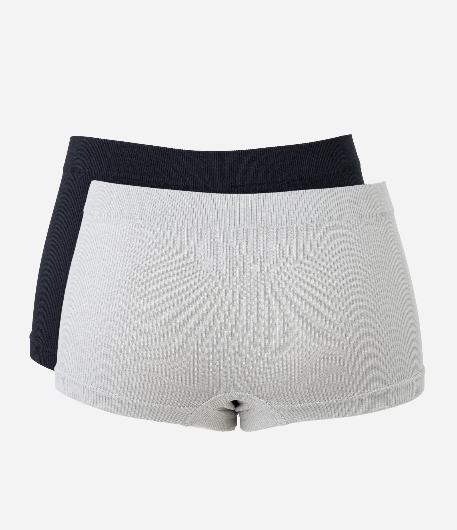 Kit 02 Calcinhas Boyshort Comfy Seamless com Etiqueta LOV Preto/Cinza 4