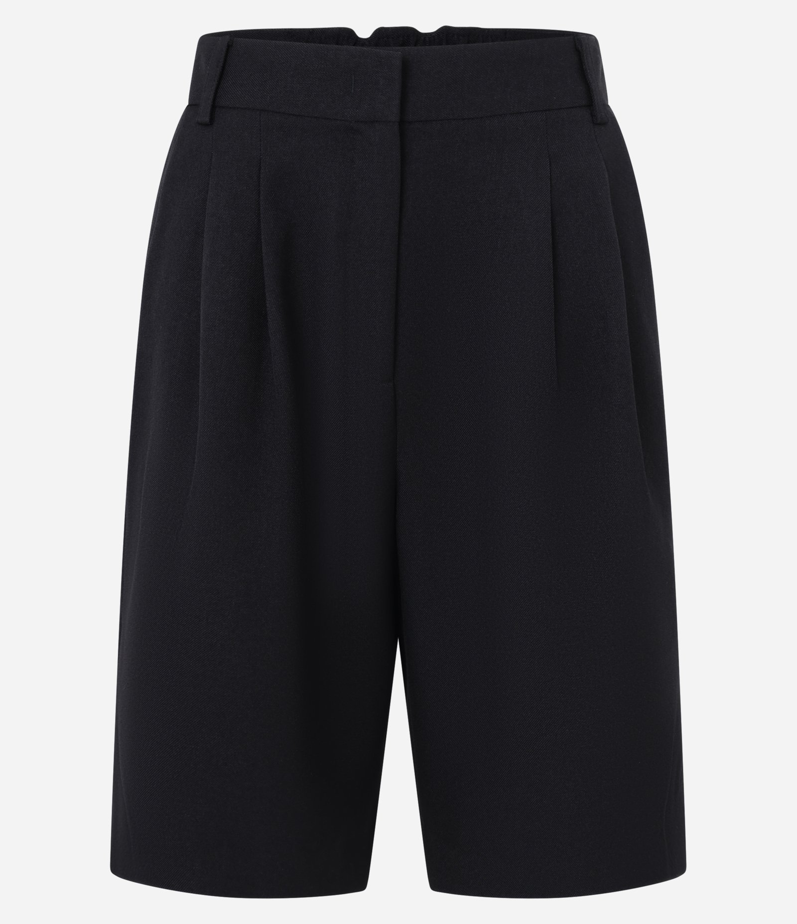 Bermuda Reta em Alfaiataria com Cintura Alta e Passantes no Cós Preto 5