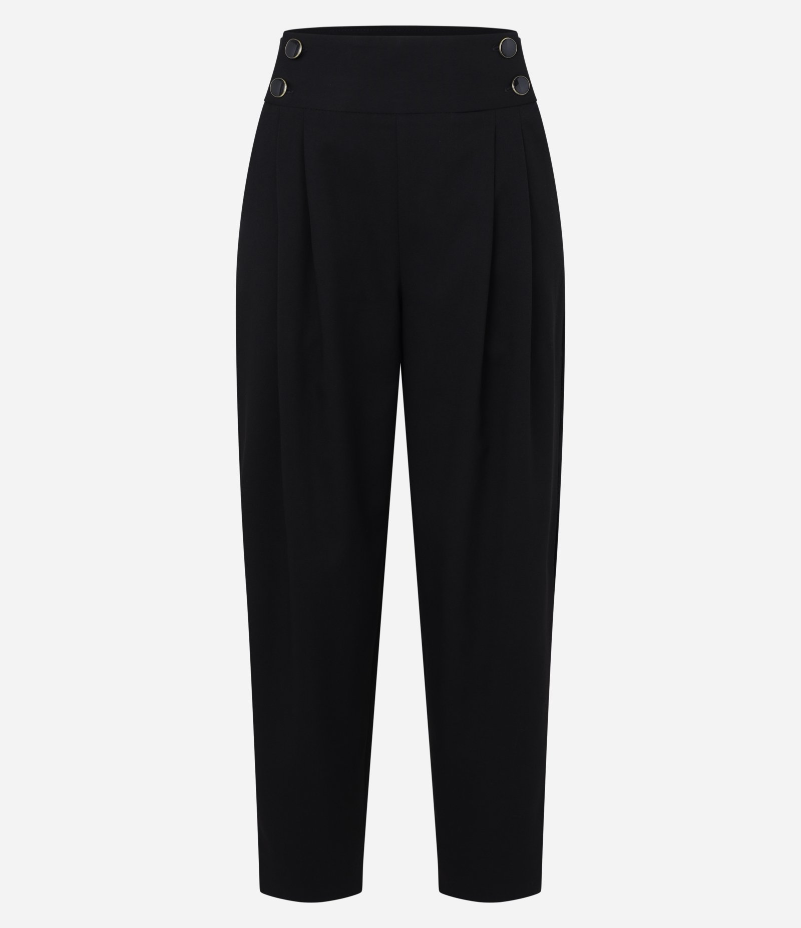 Calça Cenoura Alfaiatada com Botões no Cós Preto 5