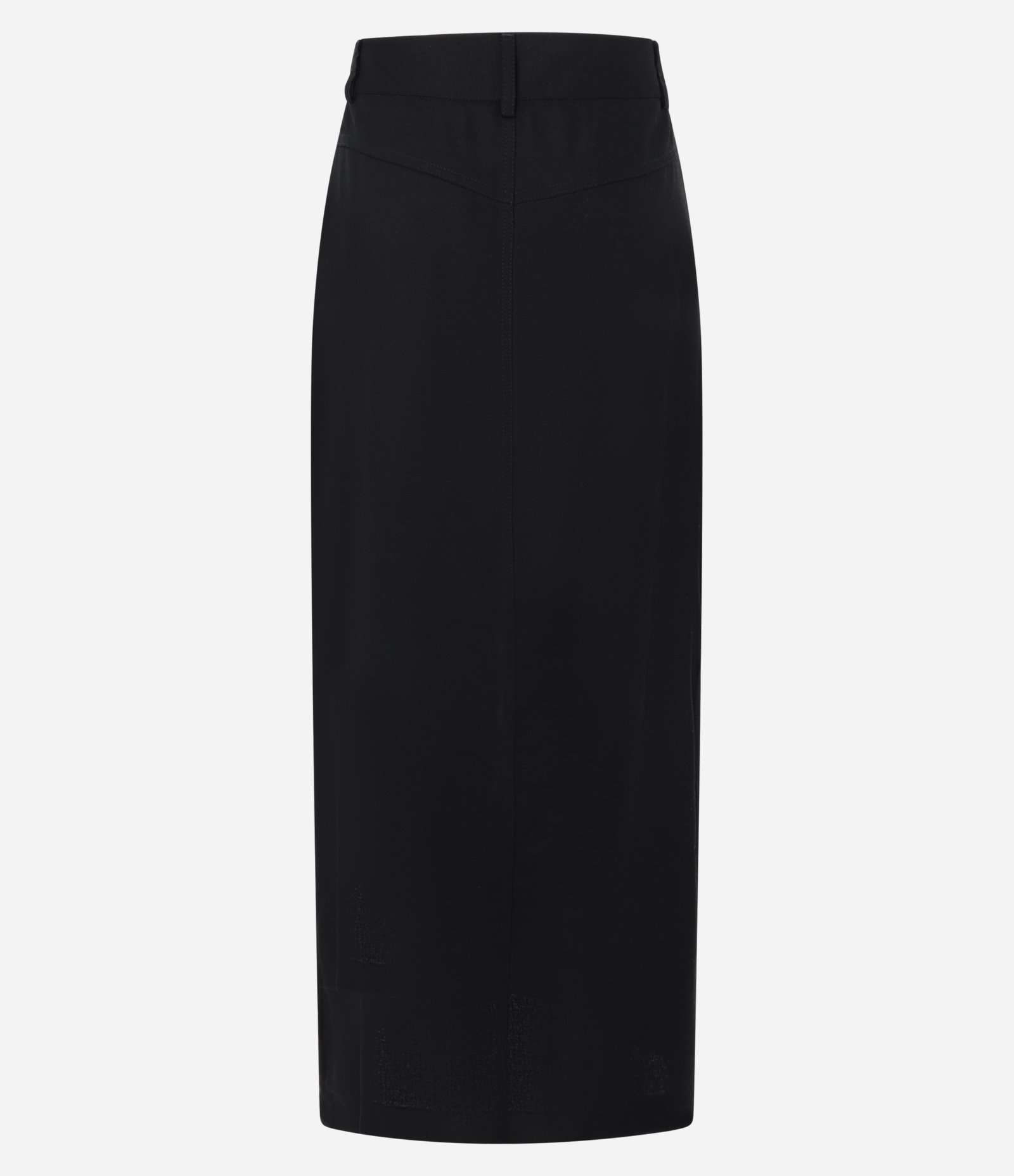 Saia Longa em Viscolinho com Bolsos e Fenda Preto 6