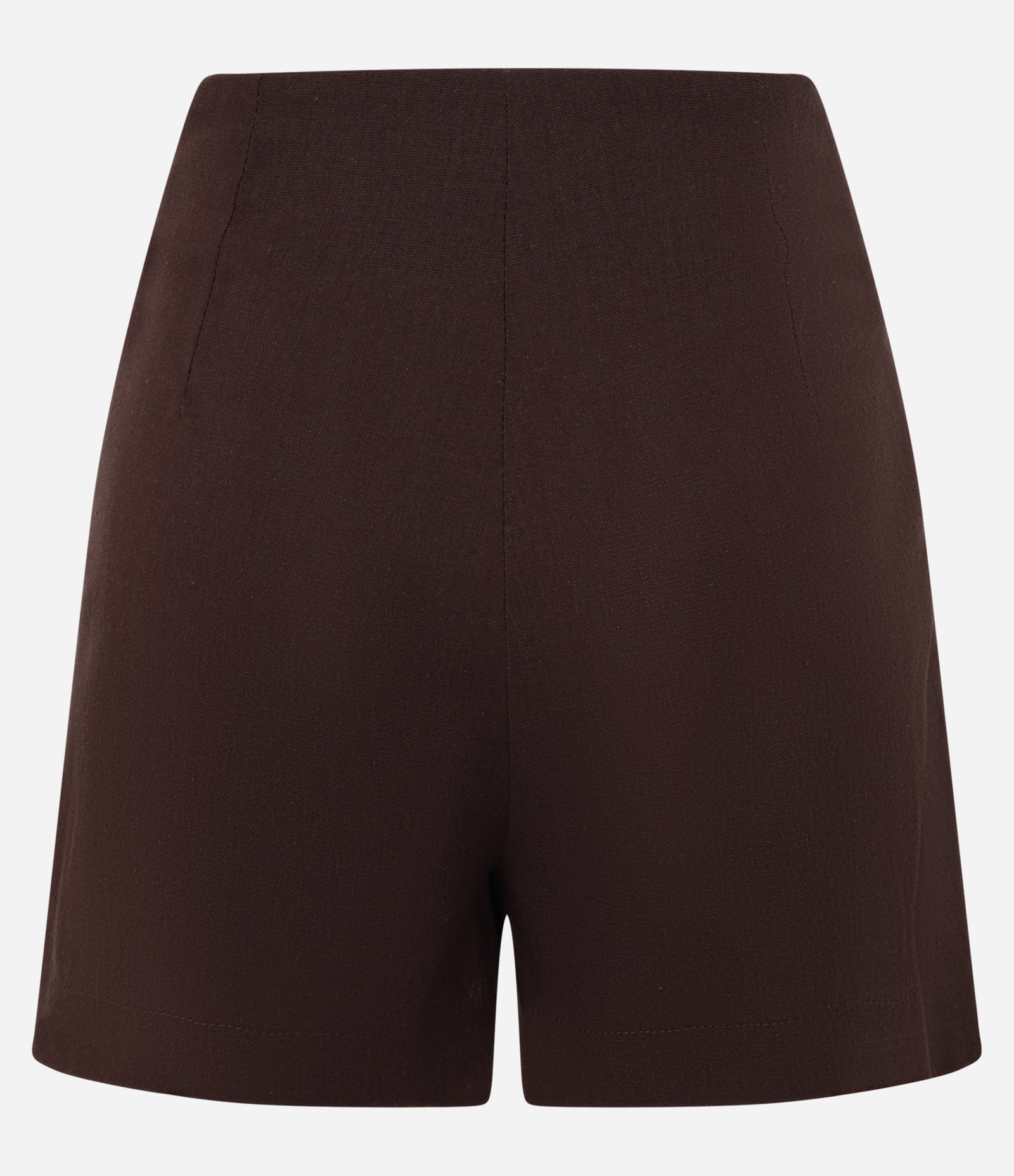 Short Saia em Viscose com Pregas Marrom 2