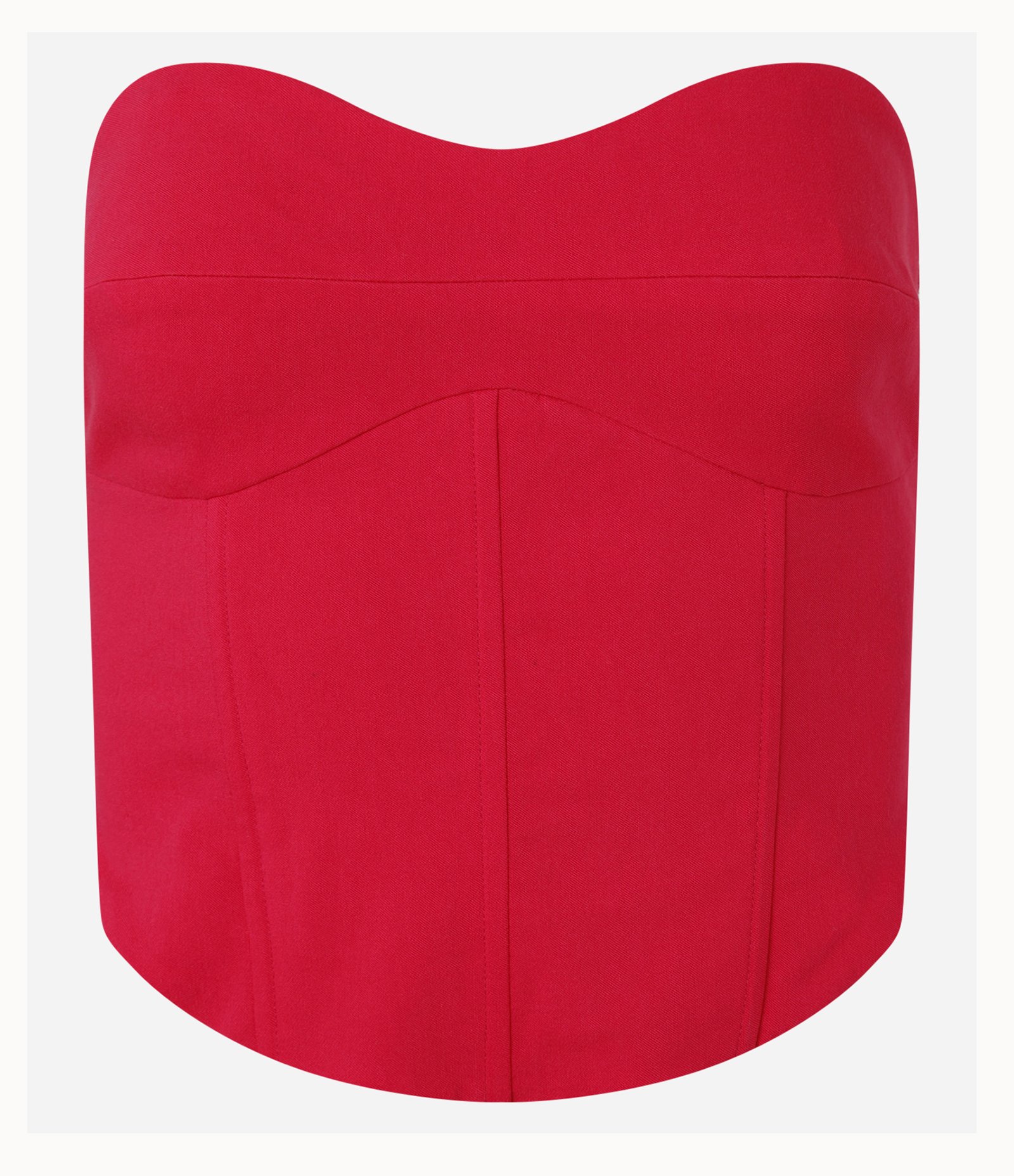 Blusa Corsetada em Bengaline com Zíper nas Costas Rosa Avermelhado 6