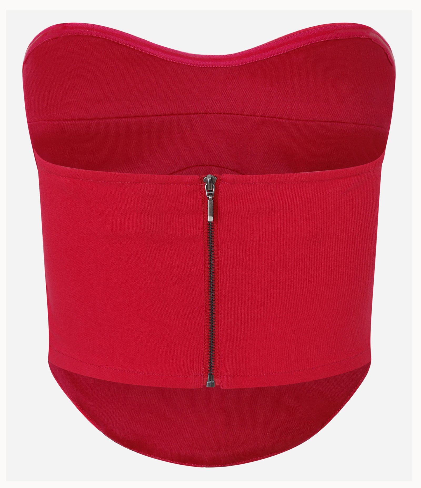 Blusa Corsetada em Bengaline com Zíper nas Costas Rosa Avermelhado 7
