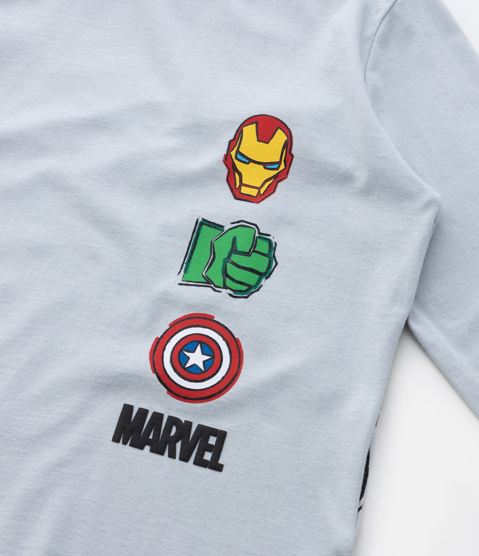 Camiseta Infantil com Estampa Frente e Costas Avengers - Tam 2 a 8 Anos Azul 4