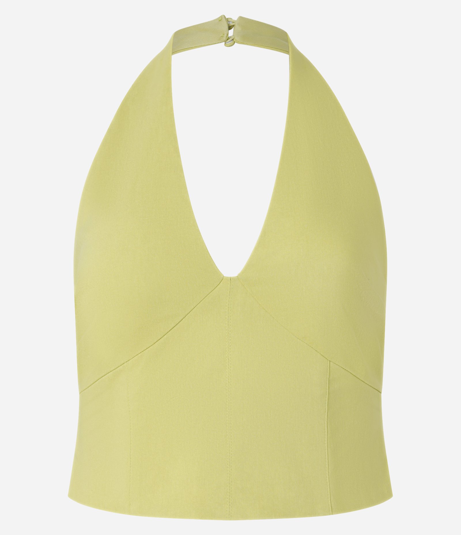 Blusa Curta em Bengaline Frente Única Amarelo 6