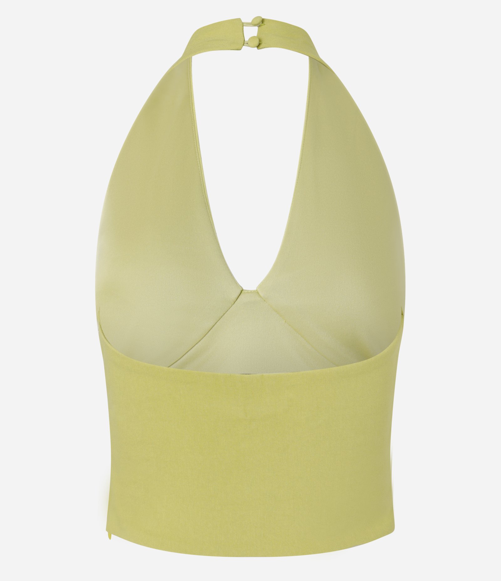 Blusa Curta em Bengaline Frente Única Amarelo 7