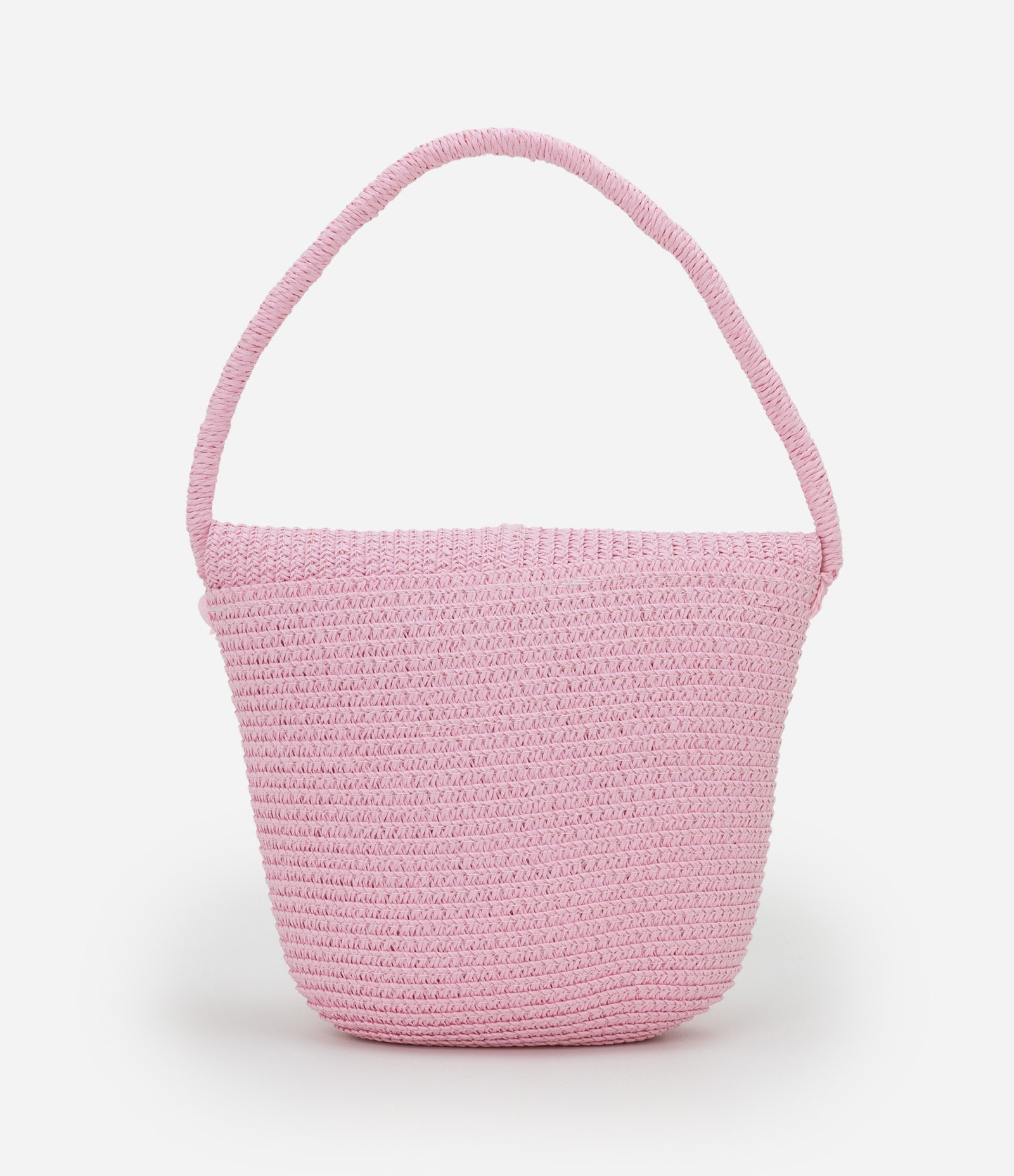 Bolsa Infantil em Palha com Flores - Tam Único Rosa 3