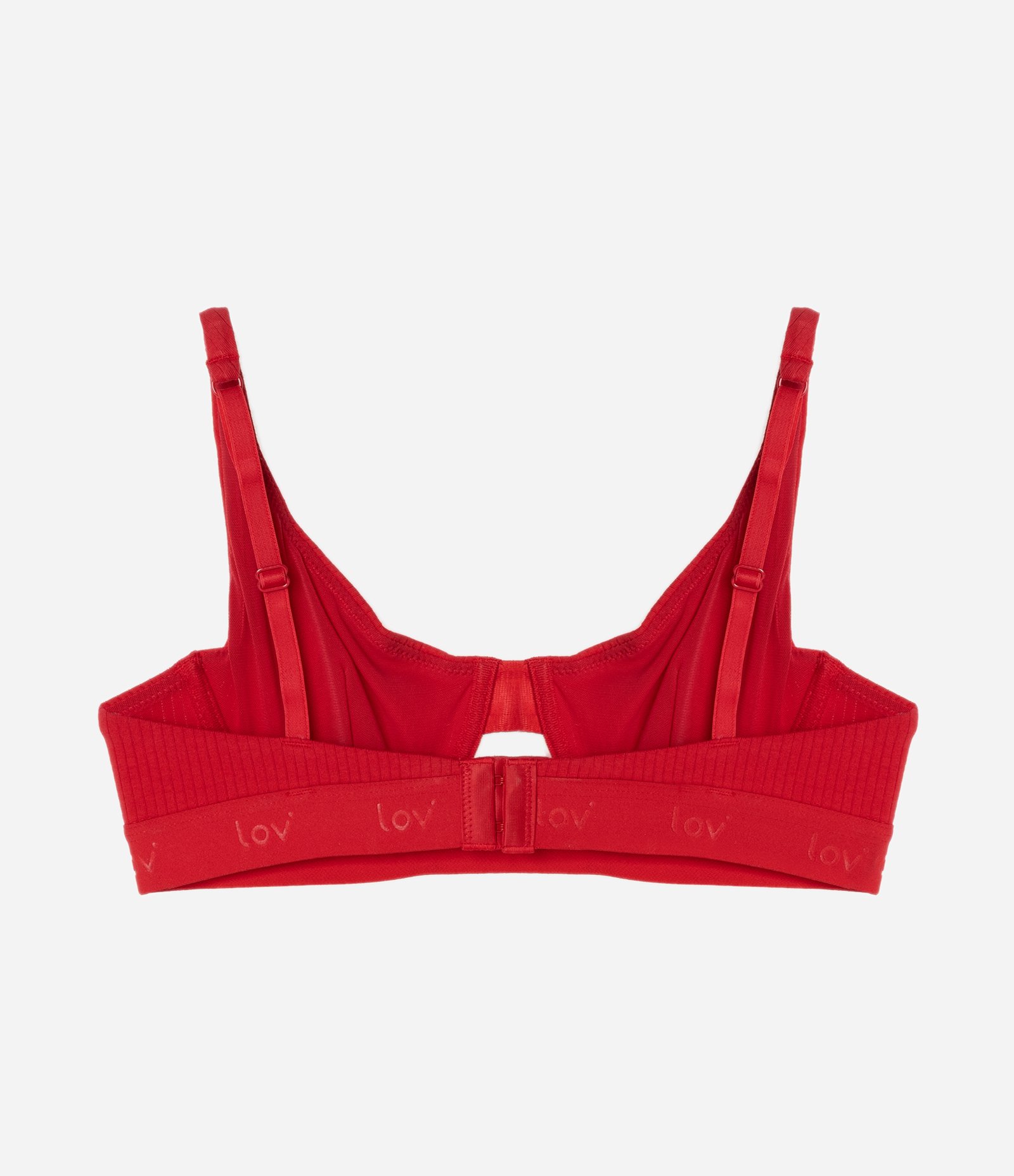 Sutiã Com Bojo Sem Aro Texturizado Vermelho 6