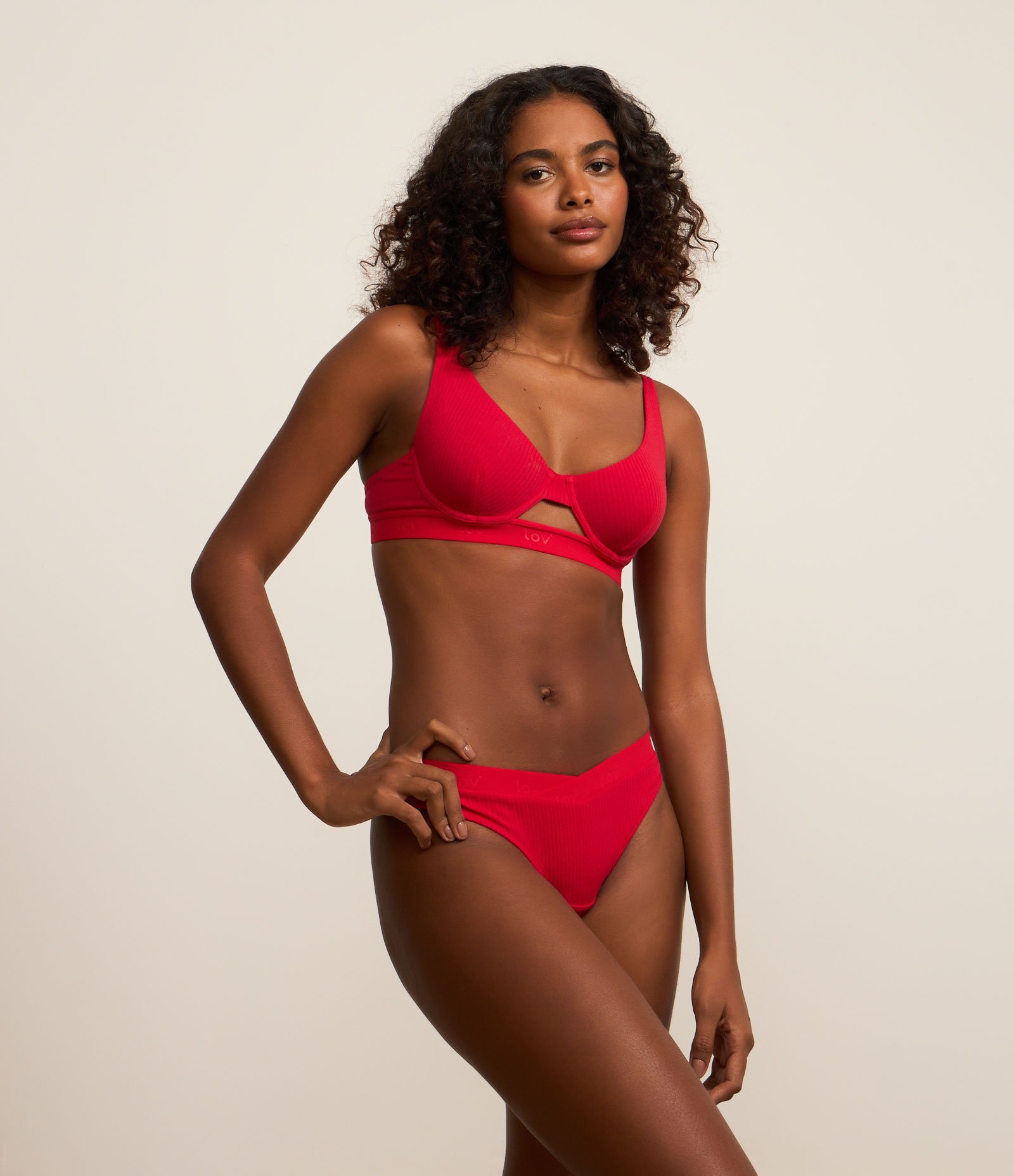 Sutiã Com Bojo Sem Aro Texturizado Vermelho 2