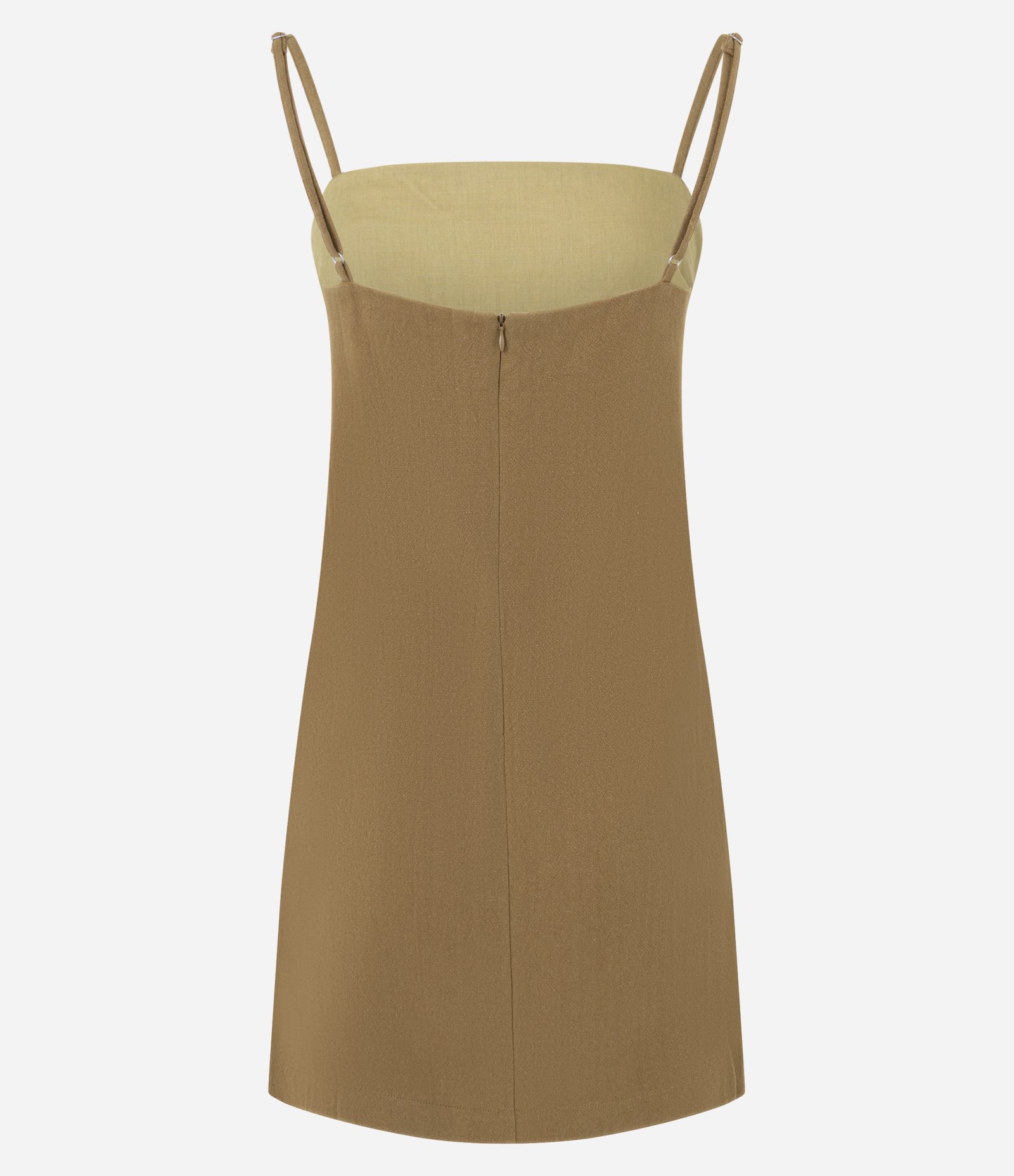 Vestido Curto em Crepe com Detalhe Ondulado no Busto Verde 7