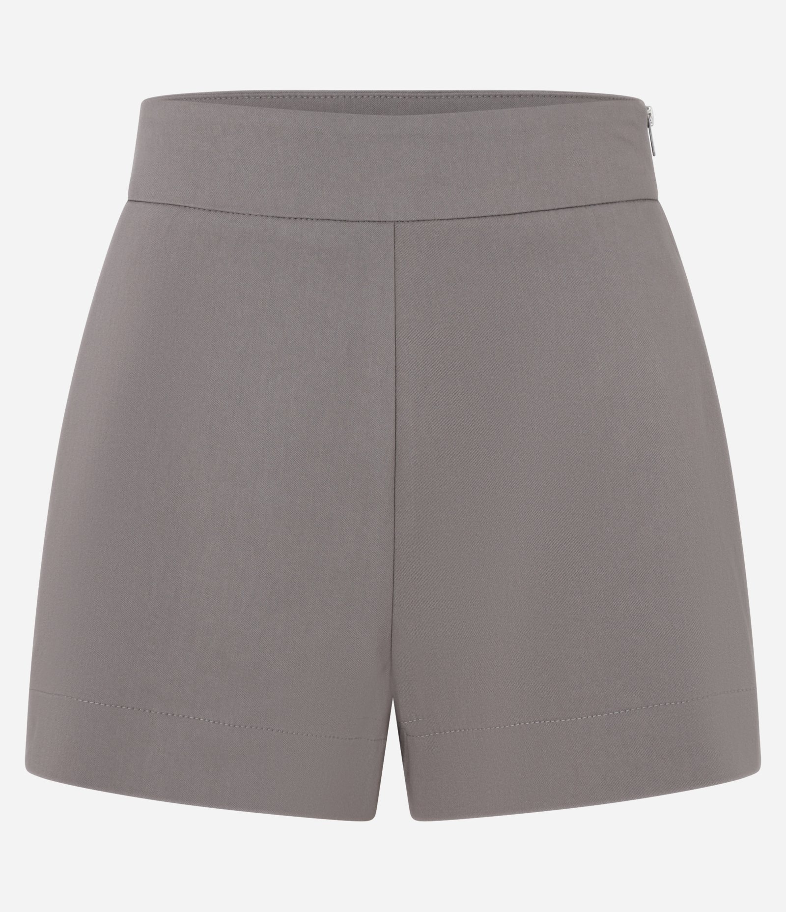 Short em Bengaline com Zíper Tratorado na Lateral Cinza 5