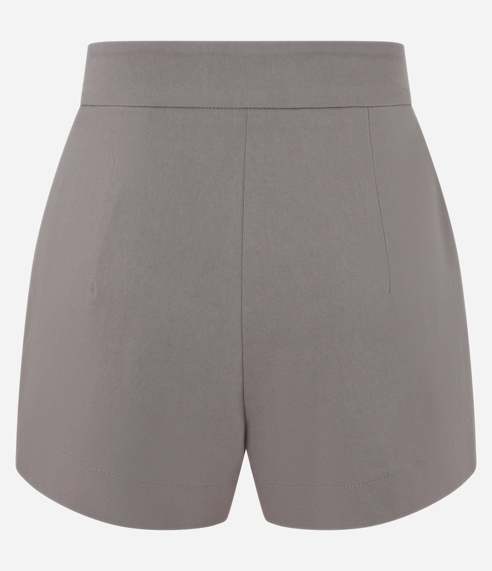 Short em Bengaline com Zíper Tratorado na Lateral Cinza 6