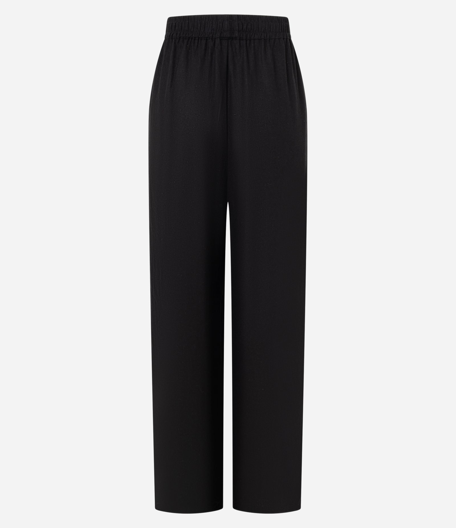 Calça Wide Leg em Viscose com Bolsos Aplicados Preto 6