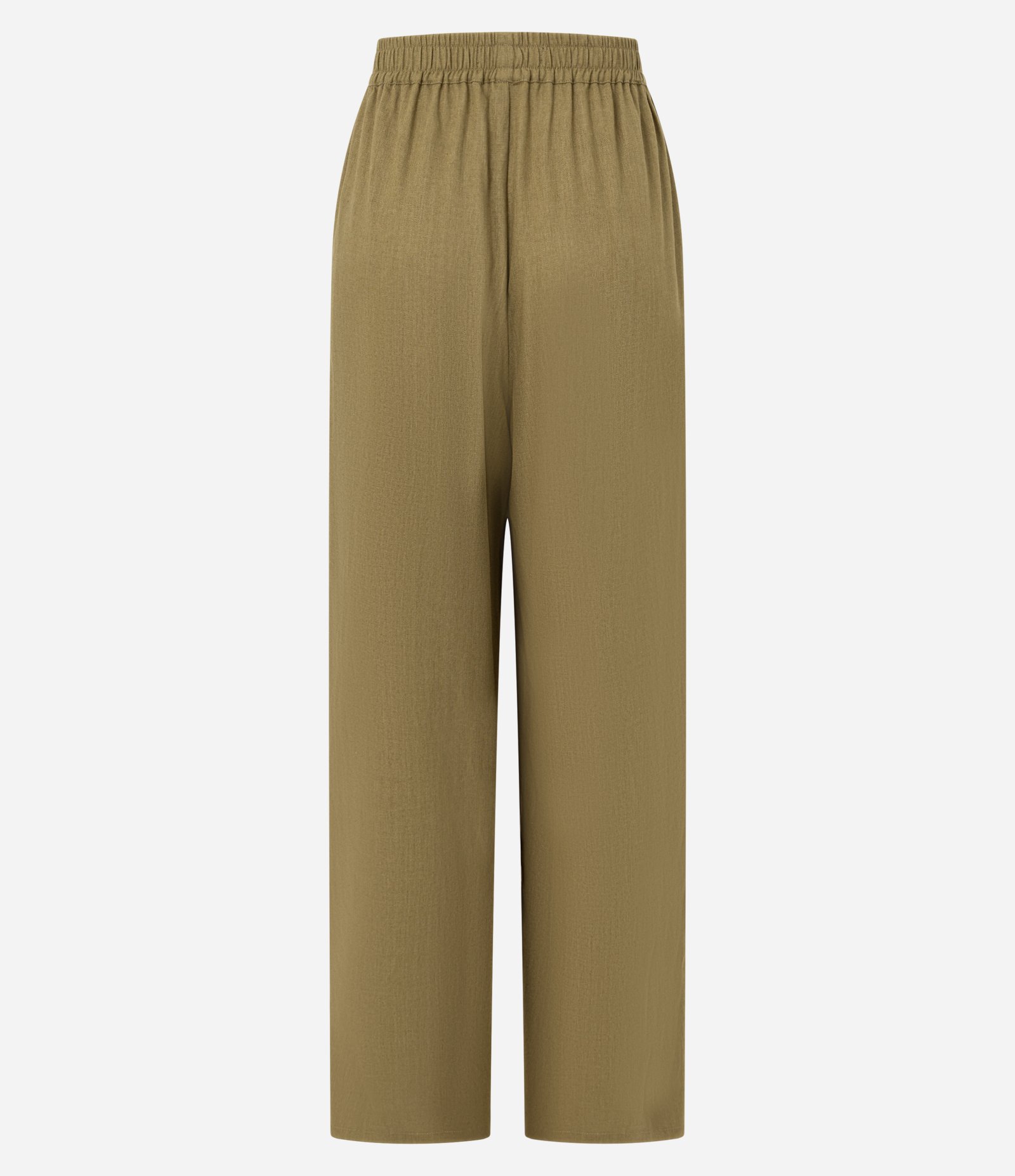 Calça Wide Leg em Viscose com Bolsos Aplicados Verde 7