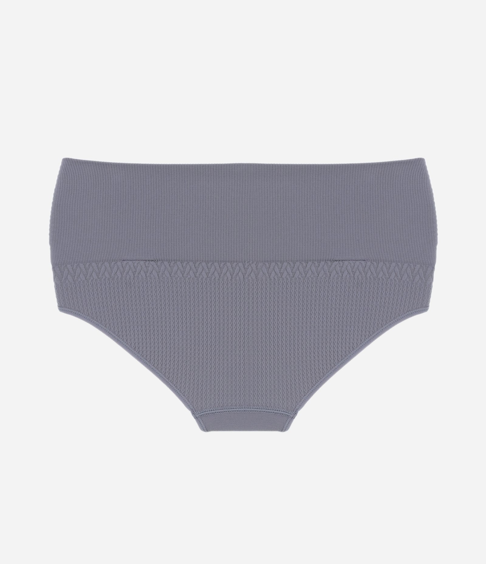 Calcinha Alta em Poliamida Seamless Texturizada Cinza 6