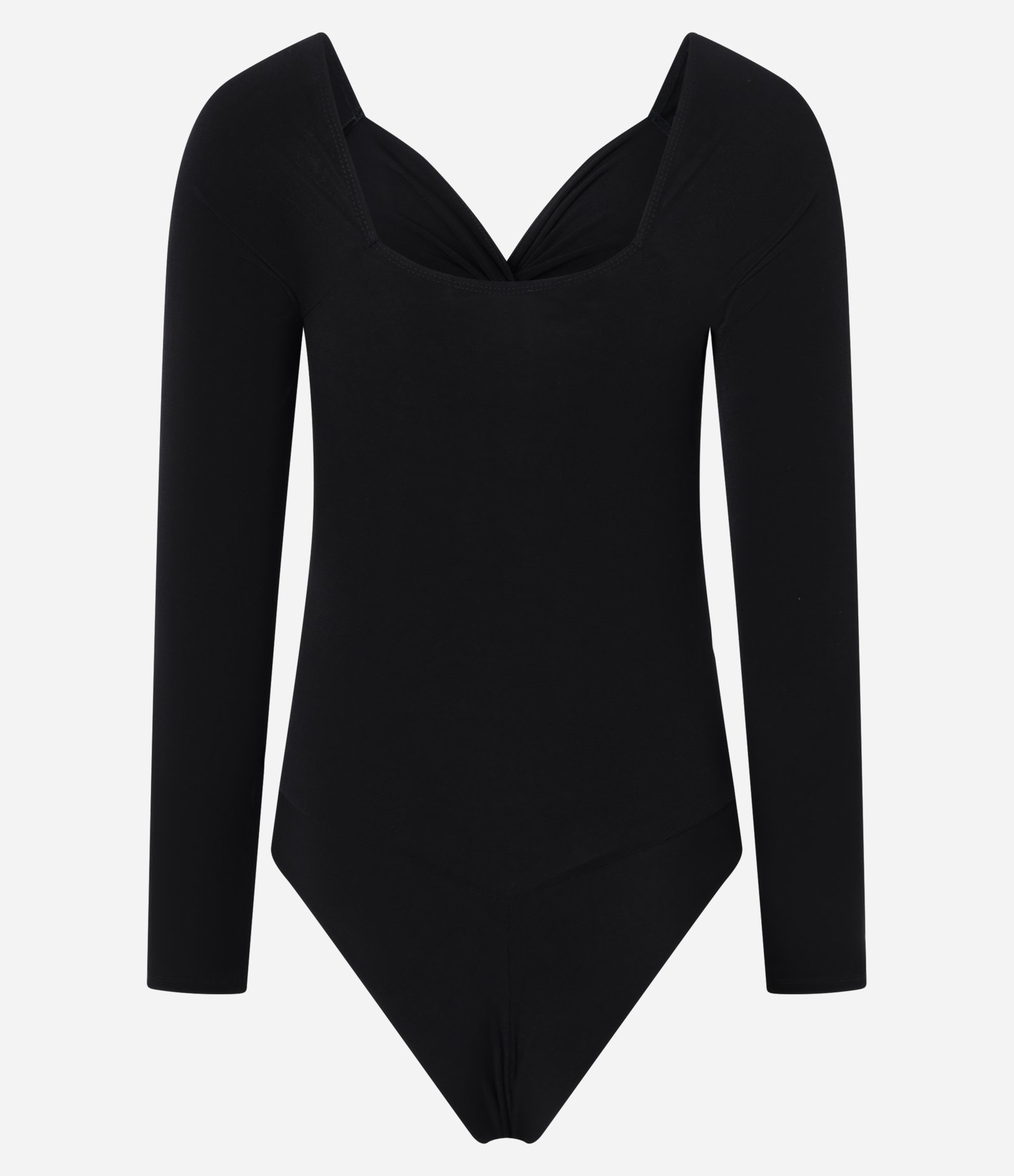 Body em Microfibra com Torcido no Busto e Decote V Preto 8
