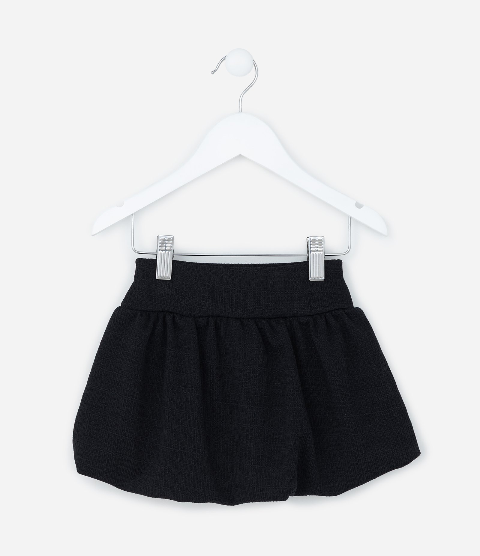 Saia Balonê Infantil Texturizada - Tam 1 a 6 Anos Preto 2