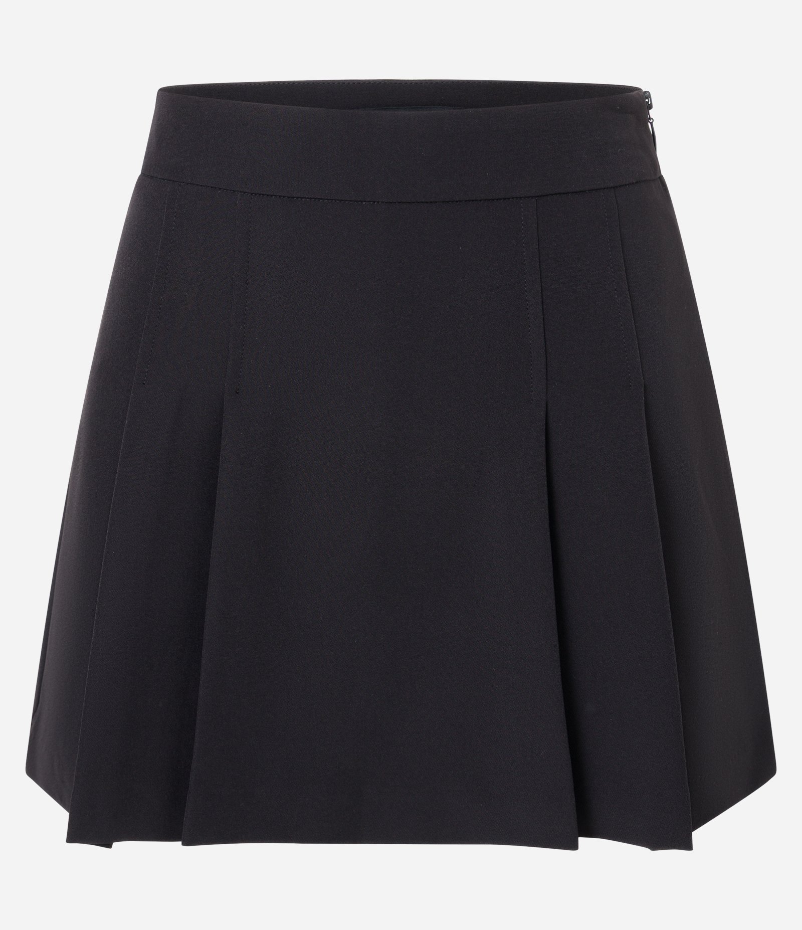 Short Saia em Alfaiataria College com Pregas Preto 5