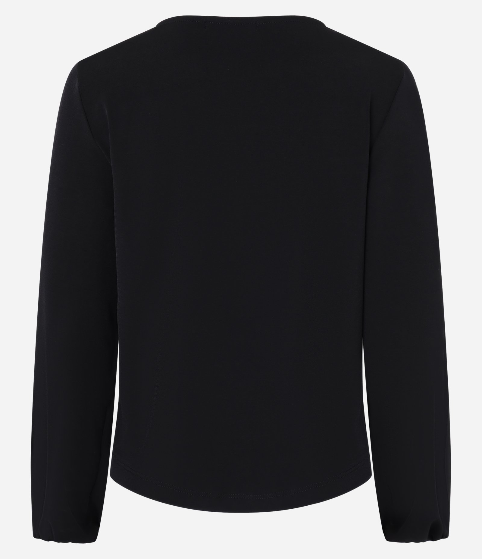 Blusa em Microfibra com Gola V e Caimento Leve Preto 2
