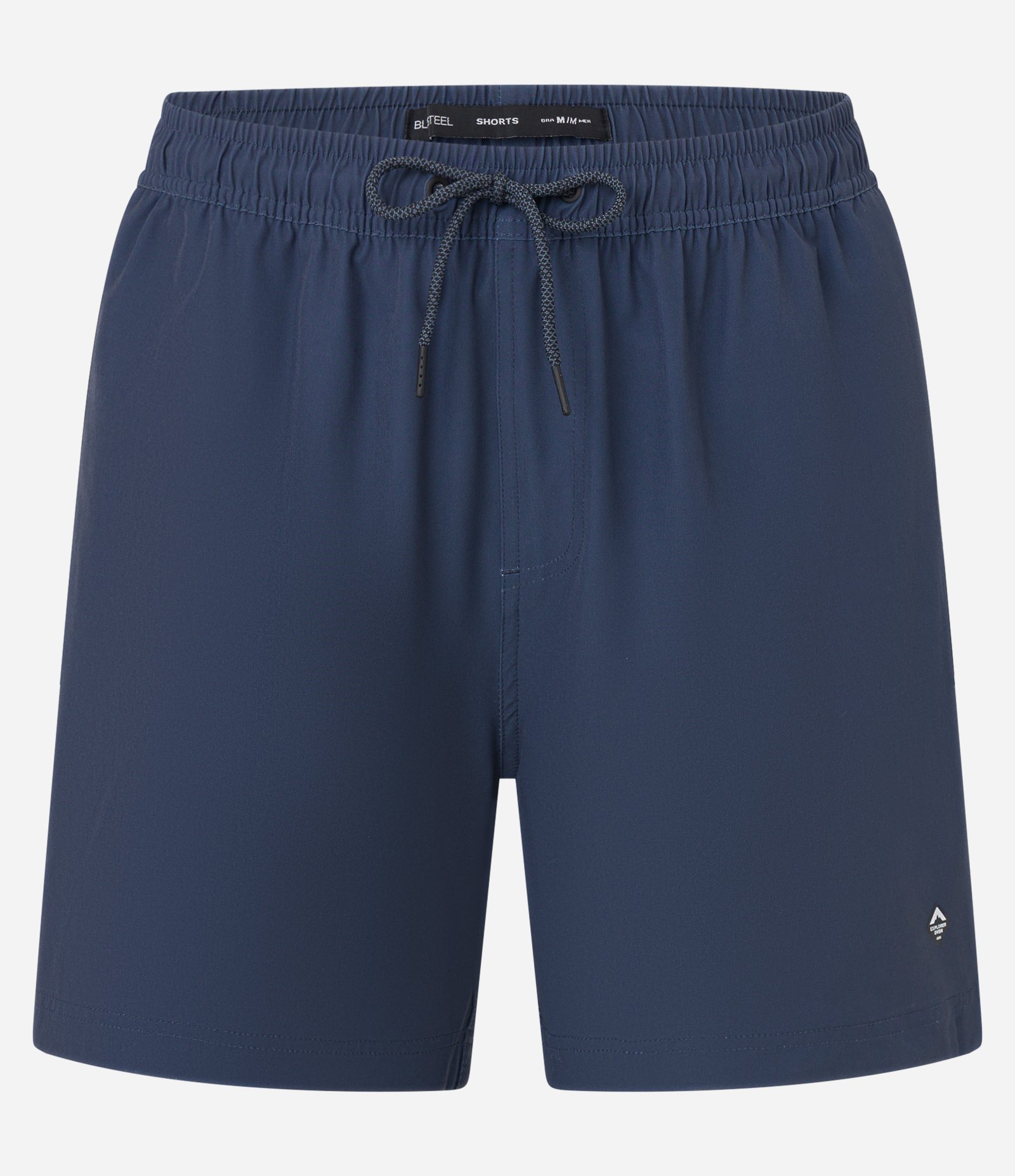 Bermuda com Detalhe de Etiqueta Emborrachada Azul 4