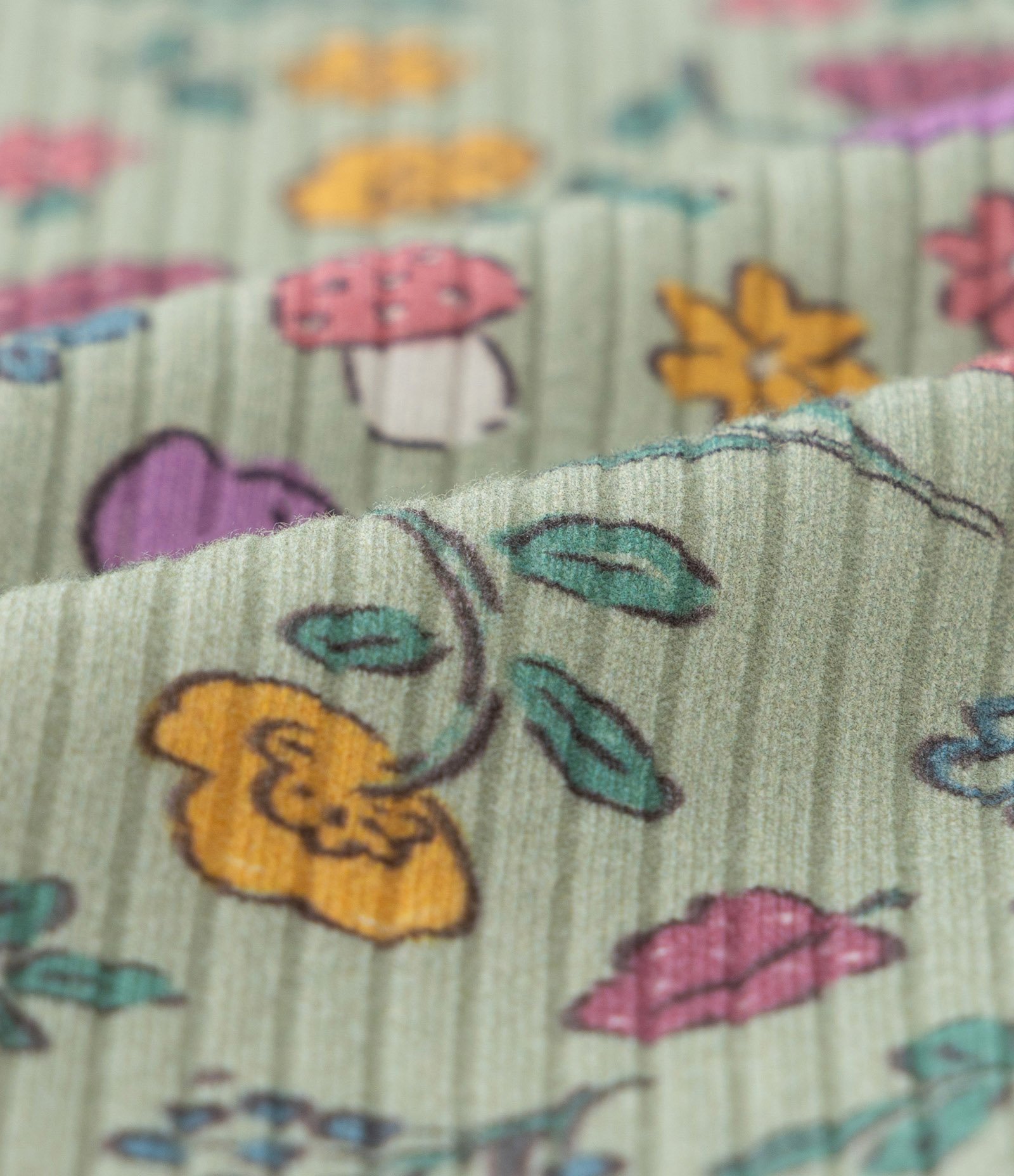 Calça Legging Infantil Canelada com Estampa Florzinhas - Tam 1 a 6 Anos Multicores 3