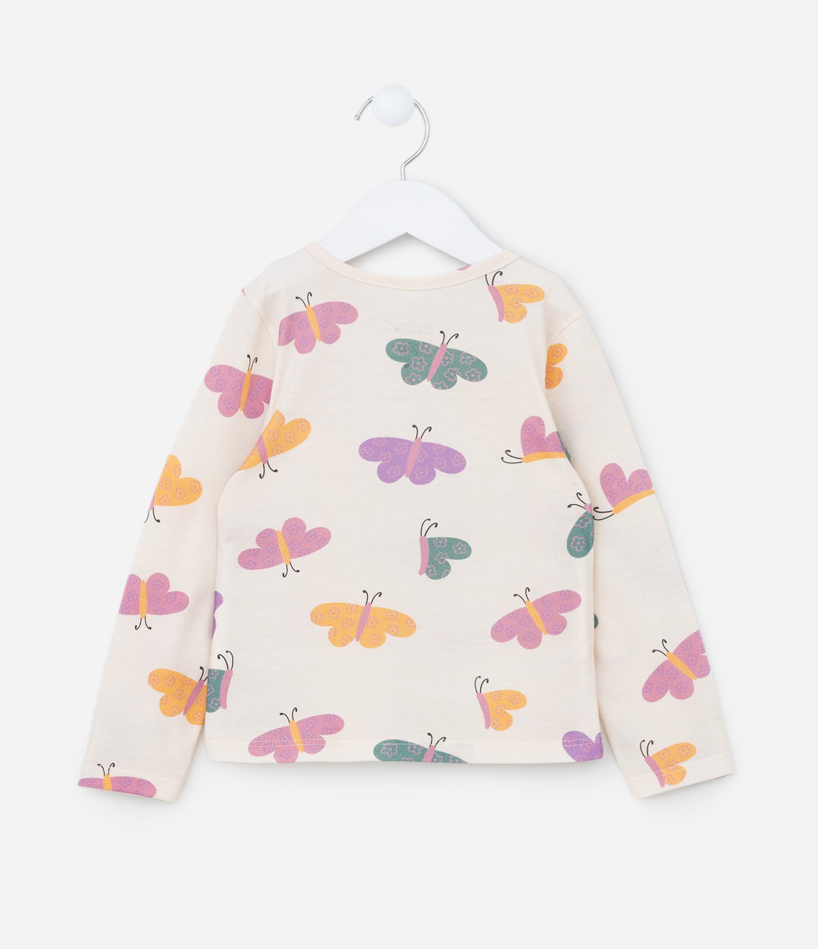 Blusa Infantil com Estampa Borboletinhas - Tam 1 a 6 Anos Multicores 2