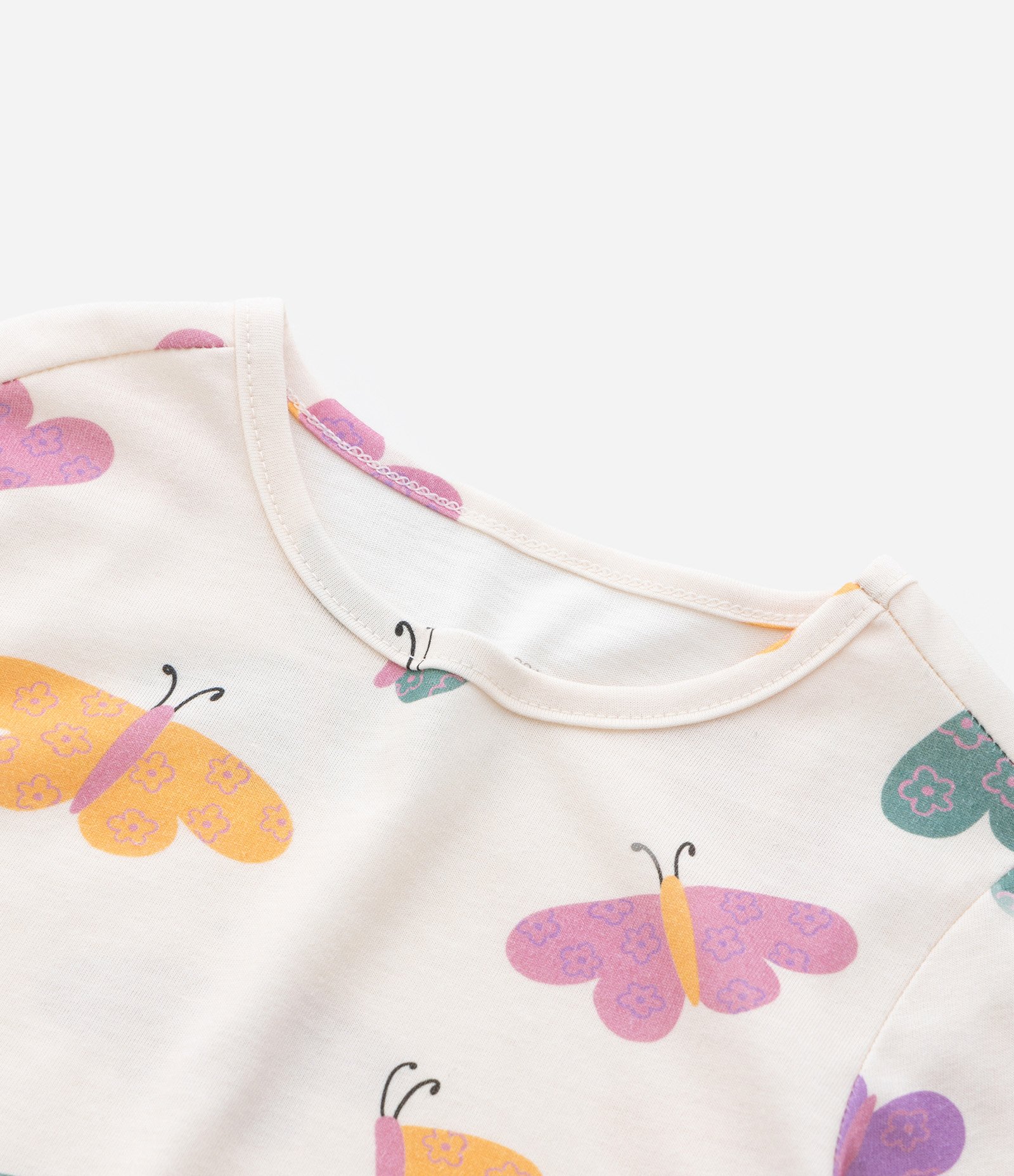 Blusa Infantil com Estampa Borboletinhas - Tam 1 a 6 Anos Multicores 4