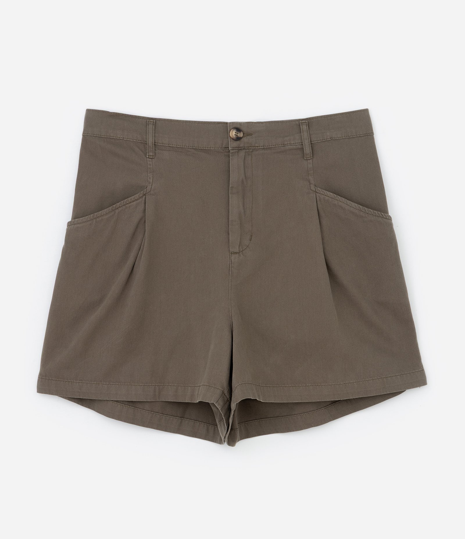 Short Alfaiatado em Sarja Curve & Plus Size Verde 5