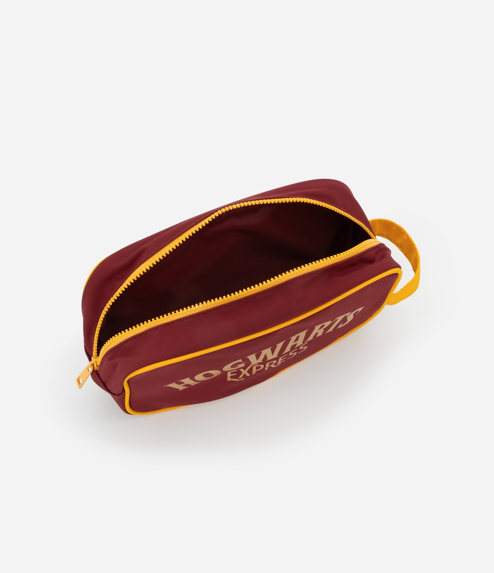 Nécessaire Retangular Grande com Estampa de Hogwarts Vermelho/Laranja 3