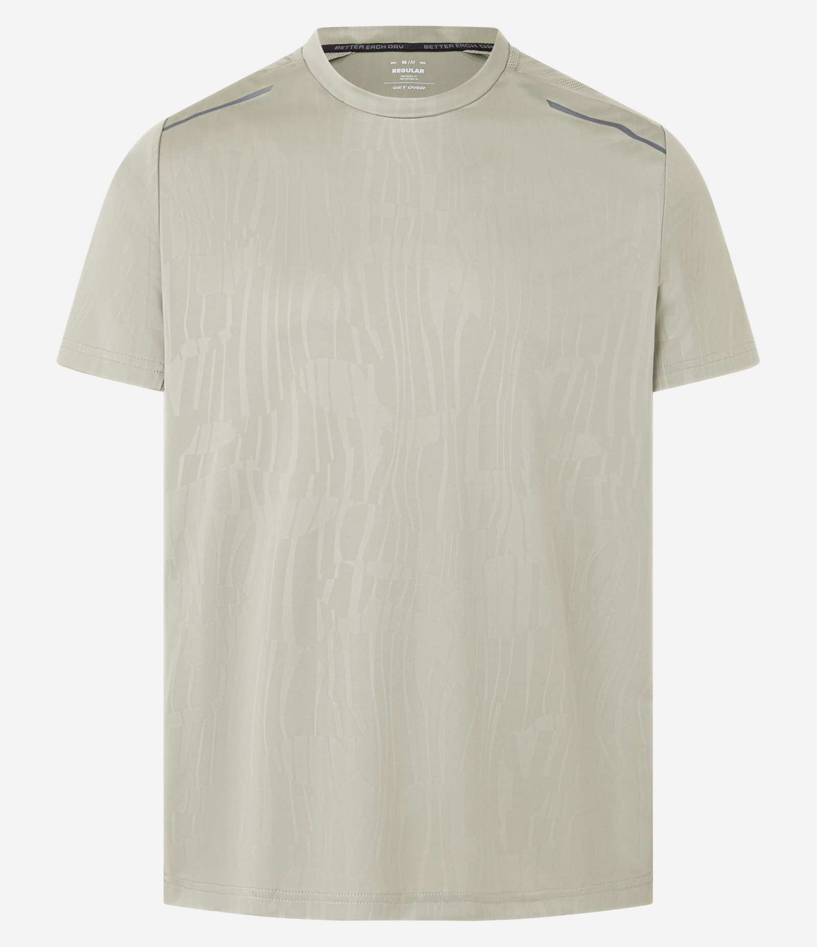 Camiseta Esportiva Tecnologia Dry com Estampa Heat Print Cinza 7