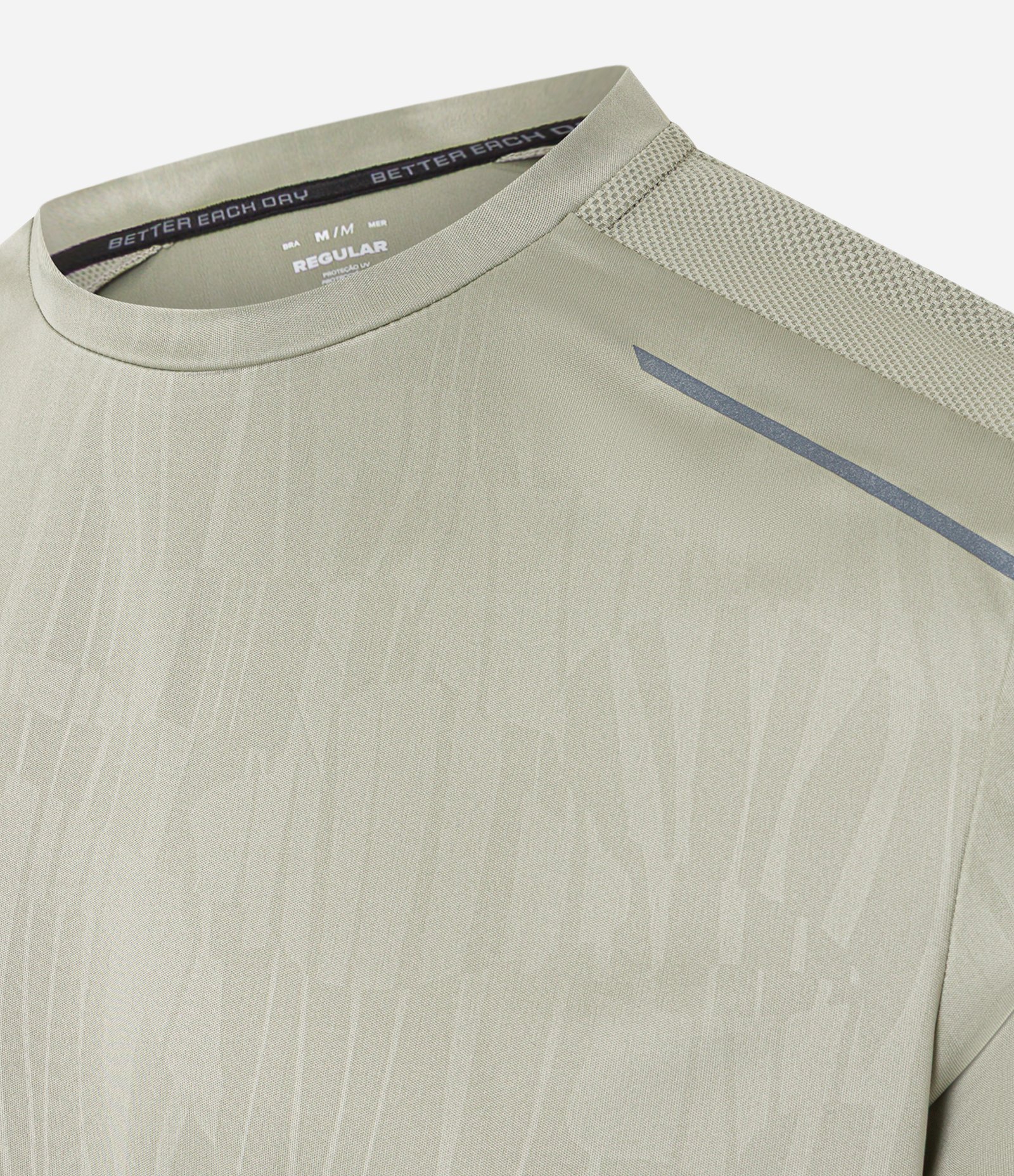 Camiseta Esportiva Tecnologia Dry com Estampa Heat Print Cinza 8