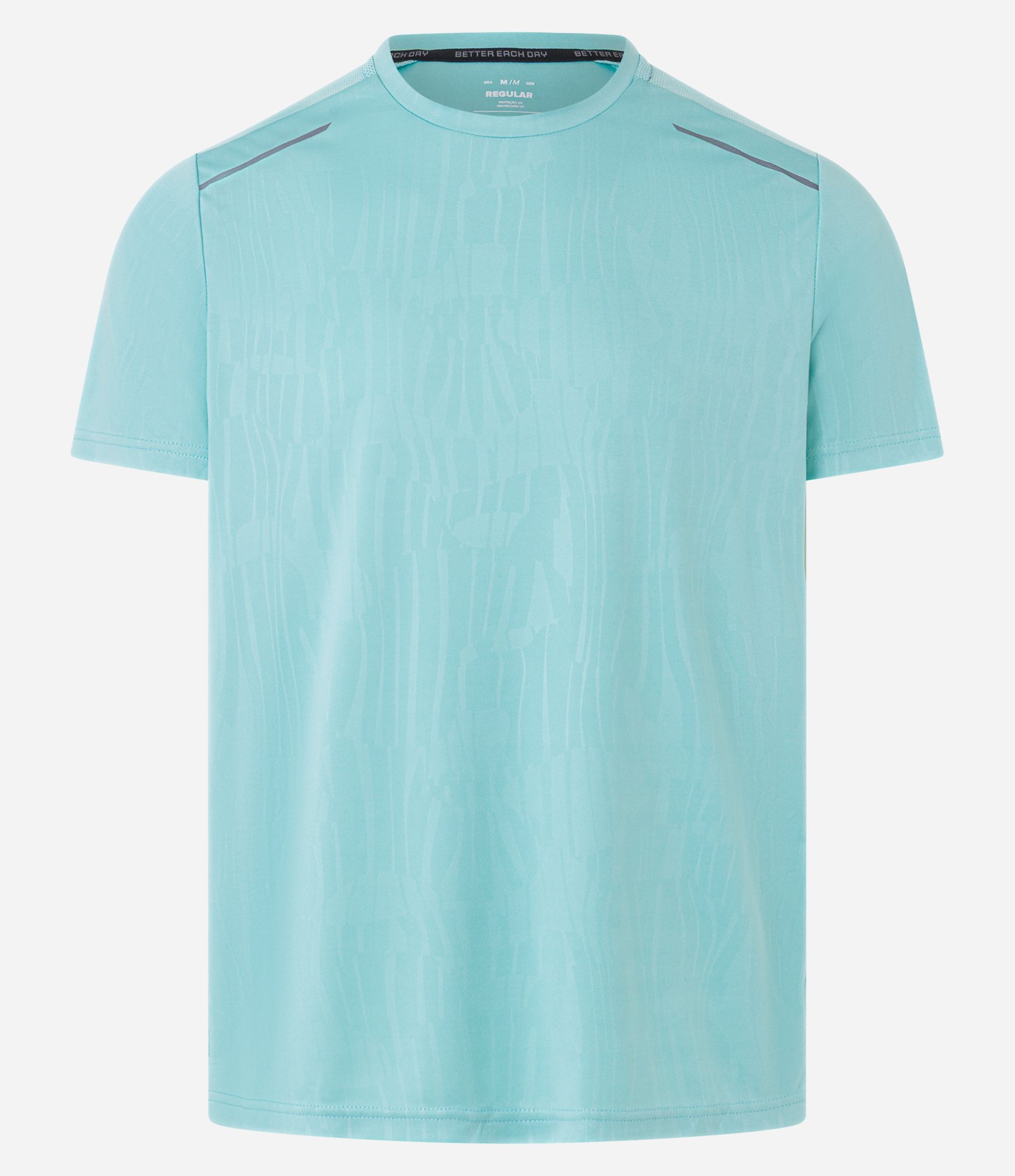 Camiseta Esportiva Tecnologia Dry com Estampa Heat Print Verde Água 5