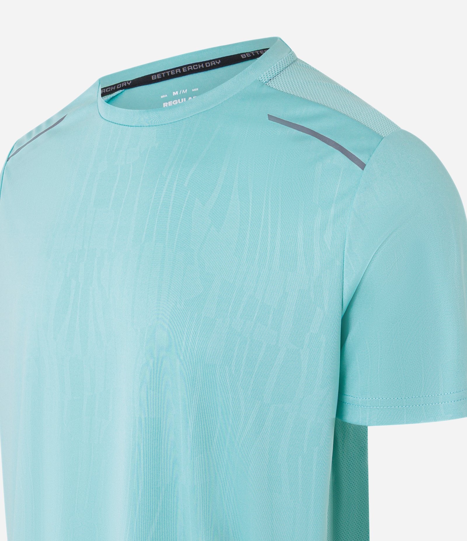 Camiseta Esportiva Tecnologia Dry com Estampa Heat Print Verde Água 6