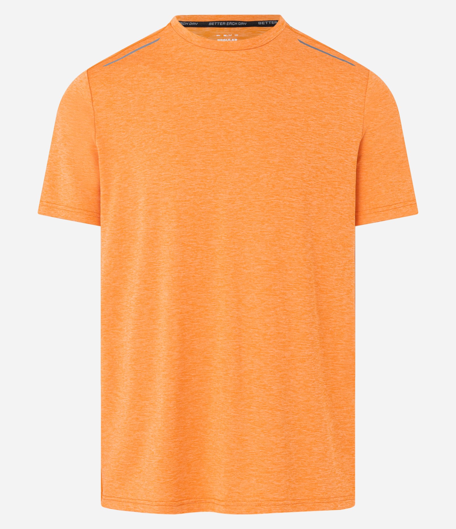 Camiseta Esportiva com Tecnologia Dry e Detalhes Refletivos Laranja 6
