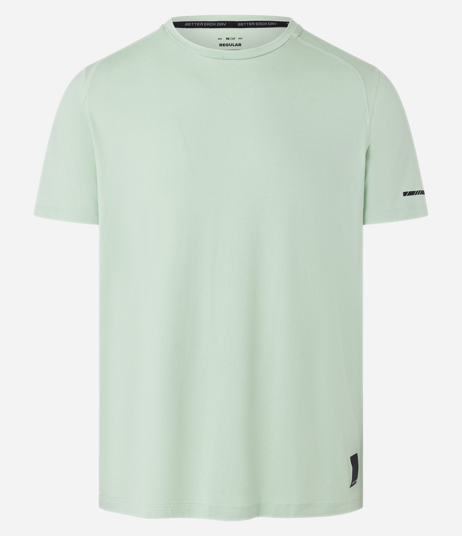 Camiseta Regular Esportiva em Tecnologia Dry com Etiqueta na Barra 1