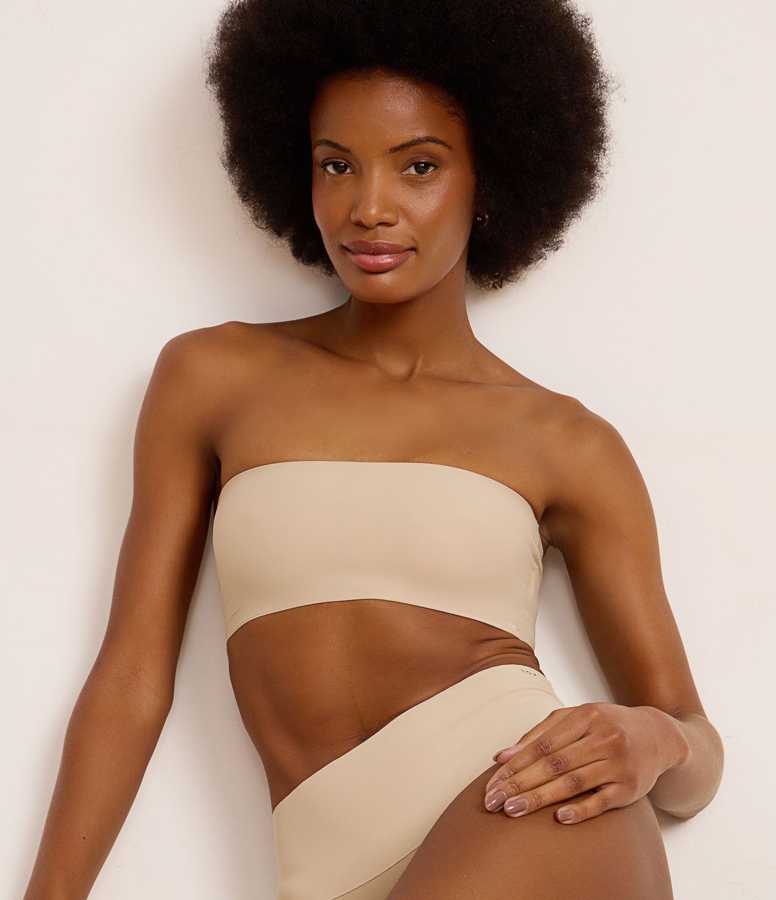 Sutiã Tomara que Caia com Bojo em Microfibra Leve Bege 1