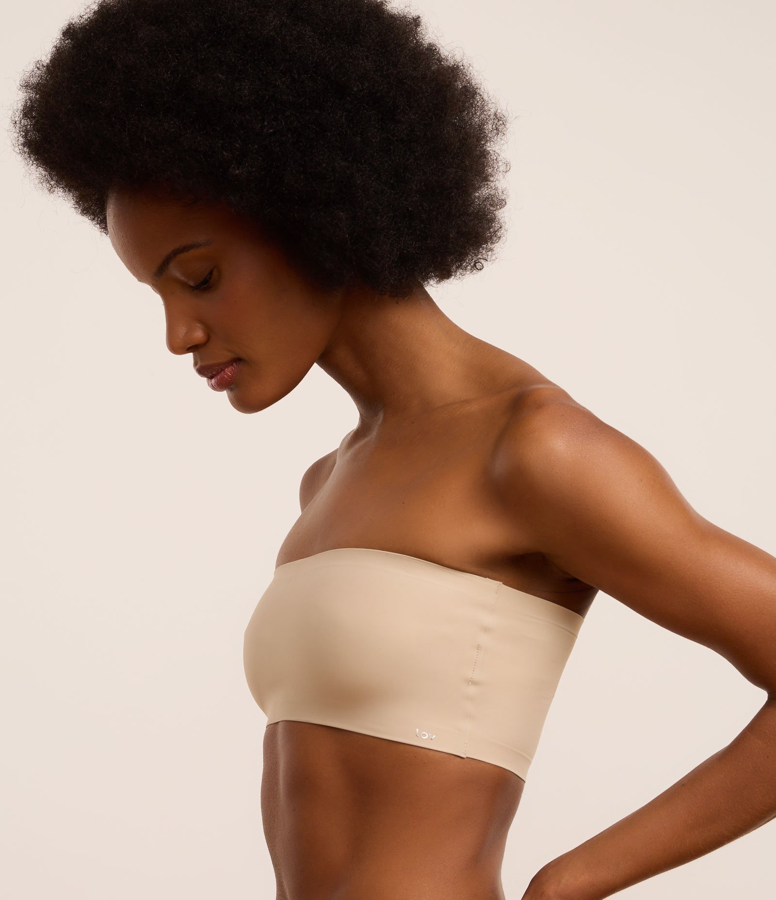 Sutiã Tomara que Caia com Bojo em Microfibra Leve Bege 3