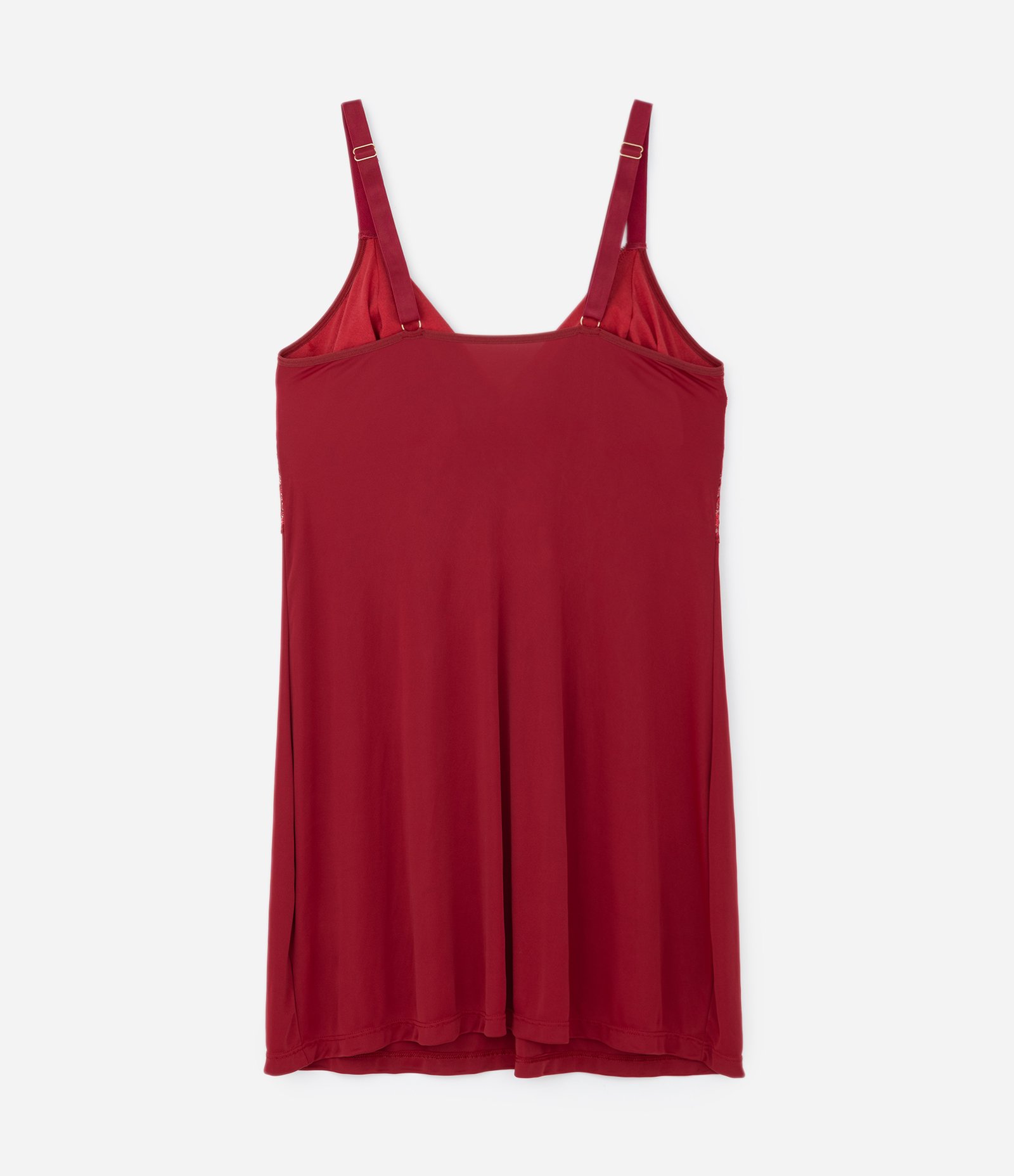 Camisola Liganete Renda e Bojo Removível Curve & Plus Size Vermelho 6