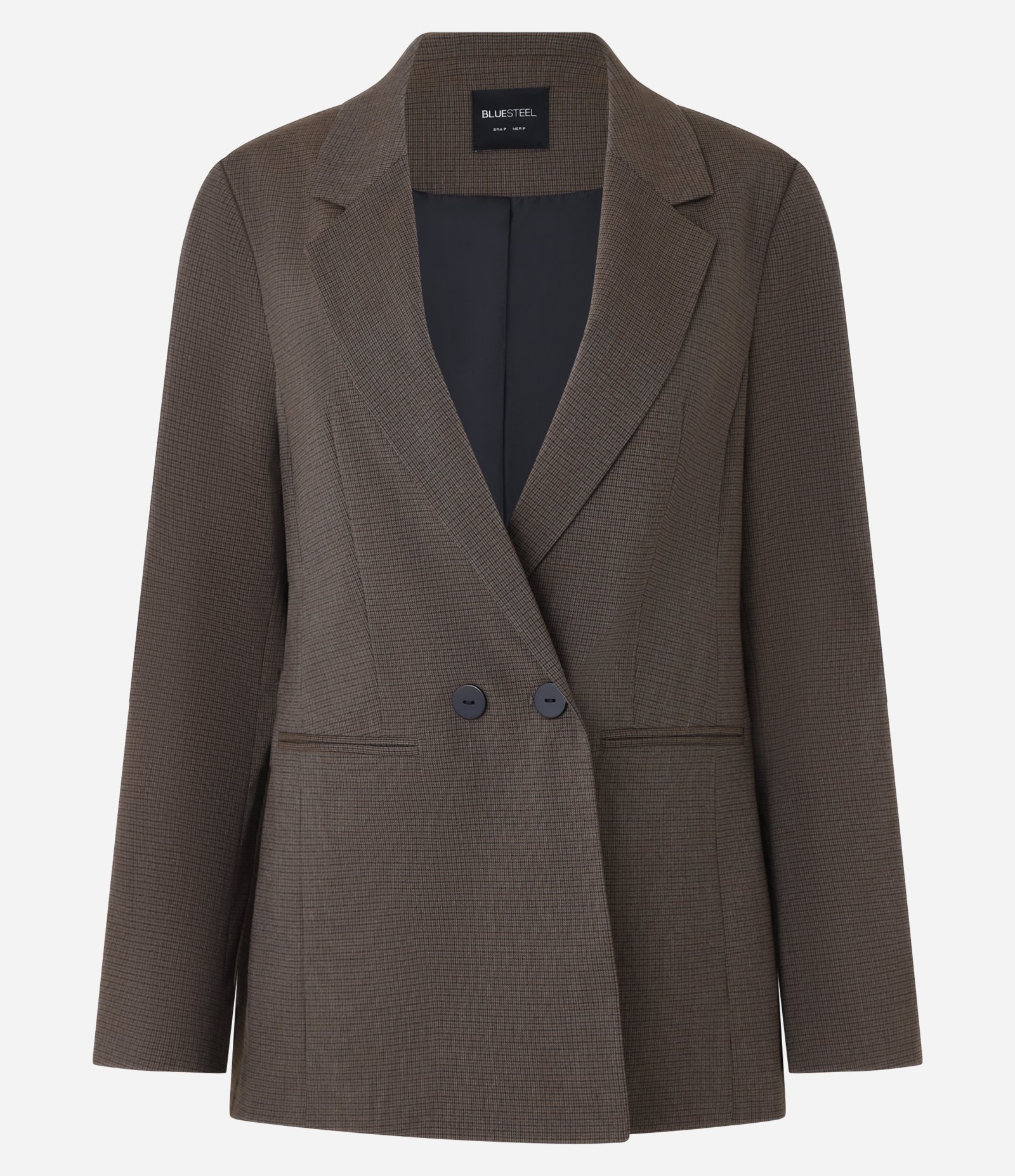 Blazer Amplo Alfaiatado com Lapelas e Botões Duplos Marrom 7