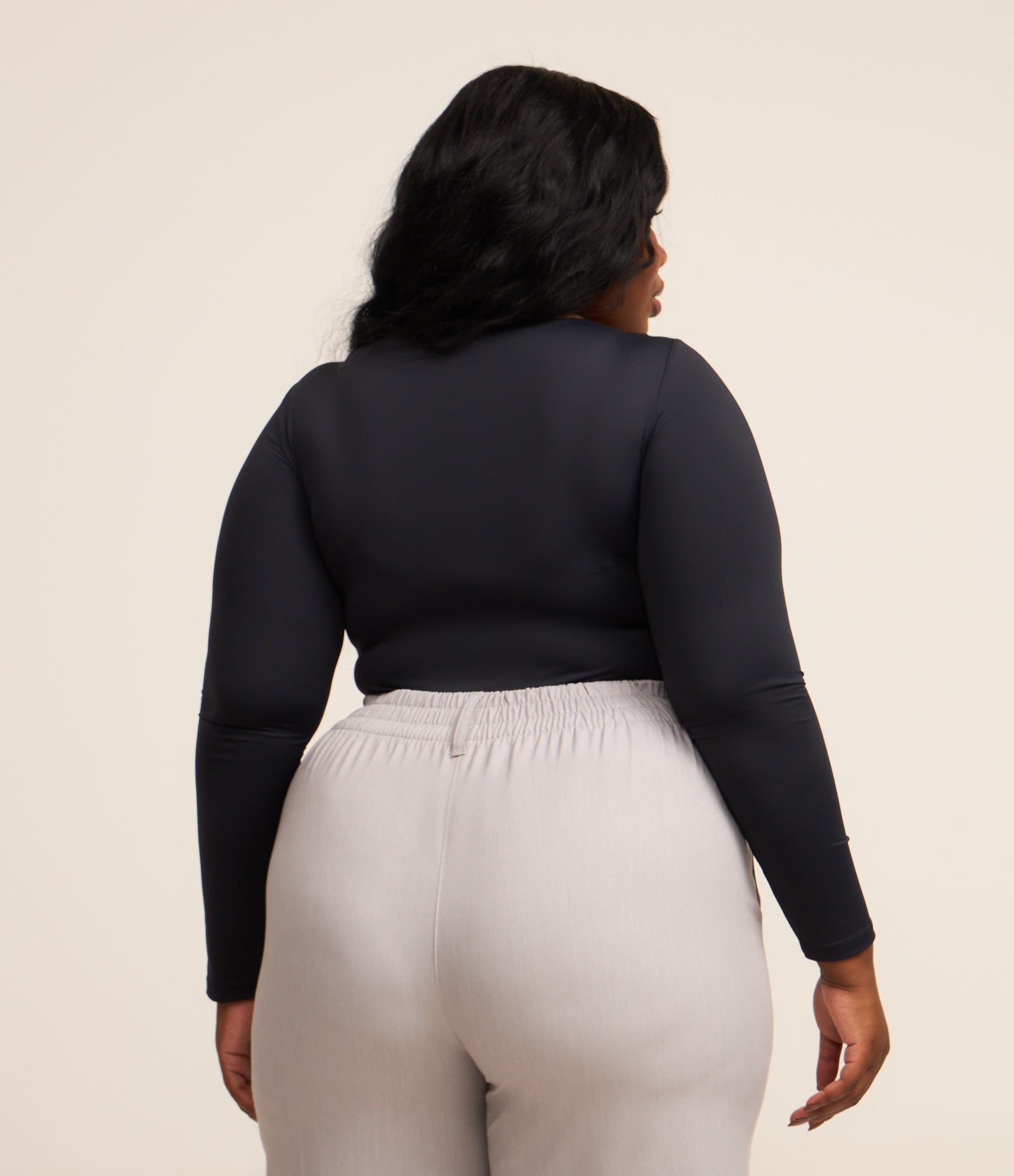 Body em Microfibra com Decote Canoa Curve & Plus Size Preto 2