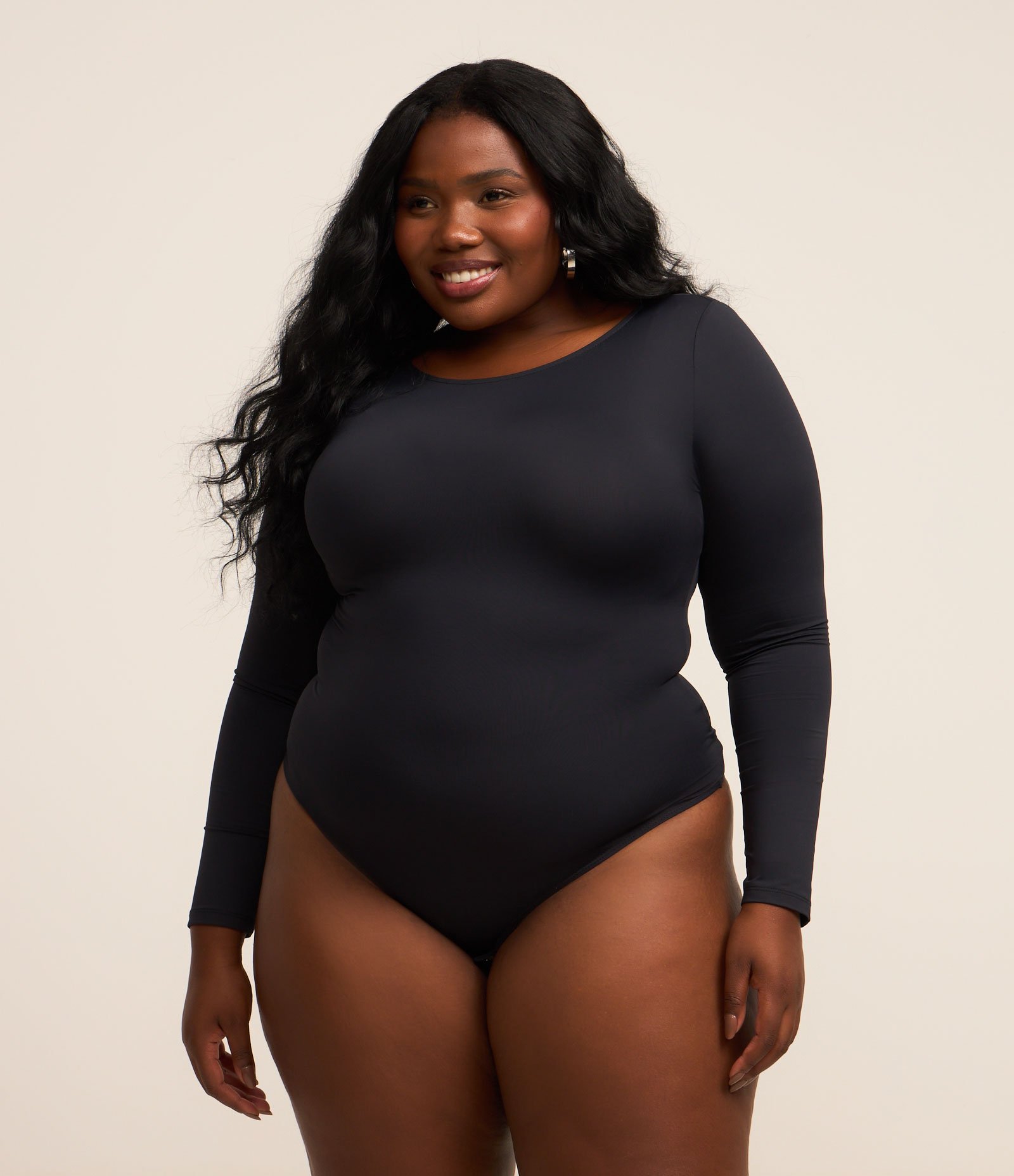 Body em Microfibra com Decote Canoa Curve & Plus Size Preto 3