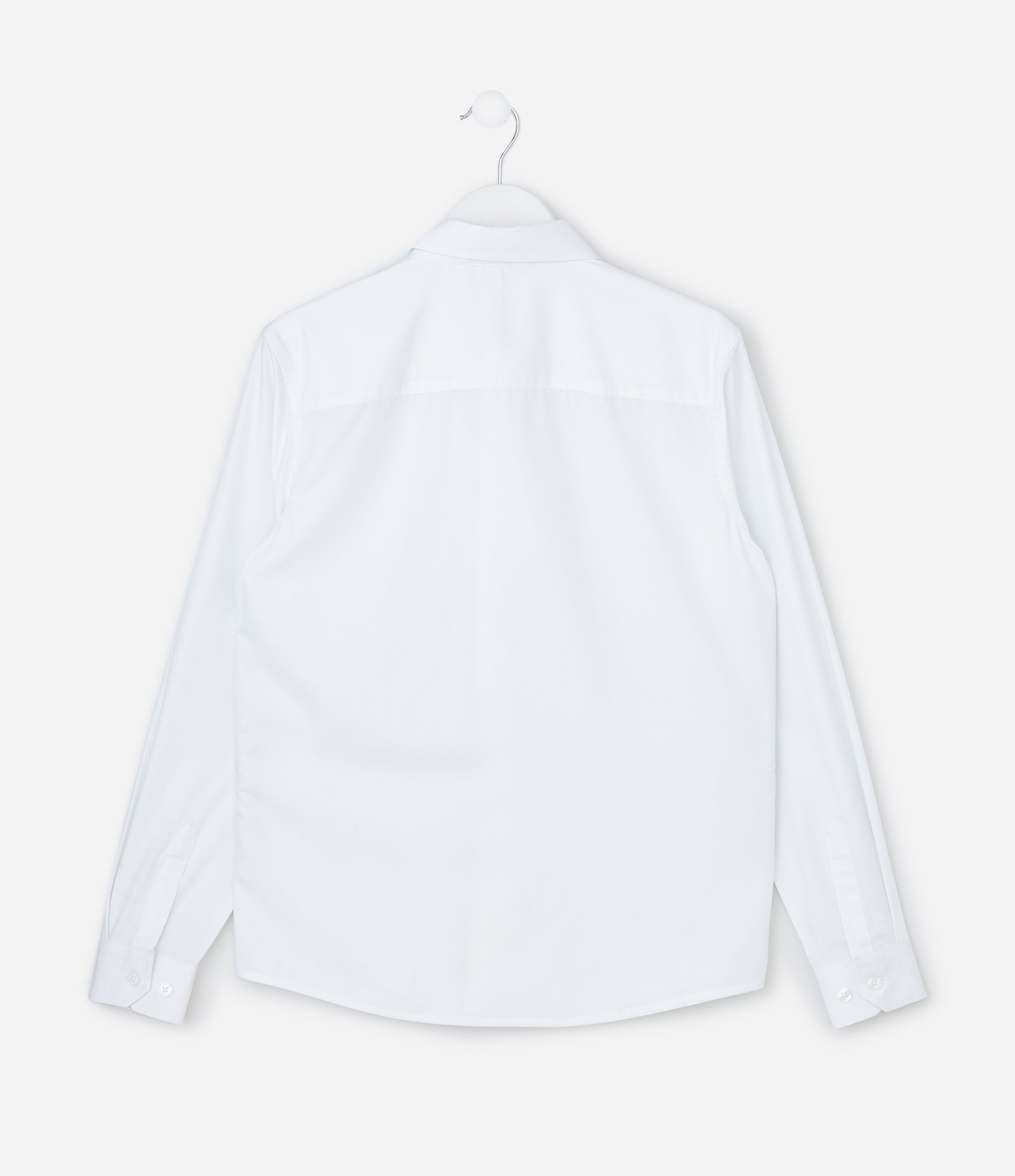 Camisa Infantil com Fibra de Bambu e Fechamento por Botões - Tam 5 a 14 Anos Branco 2