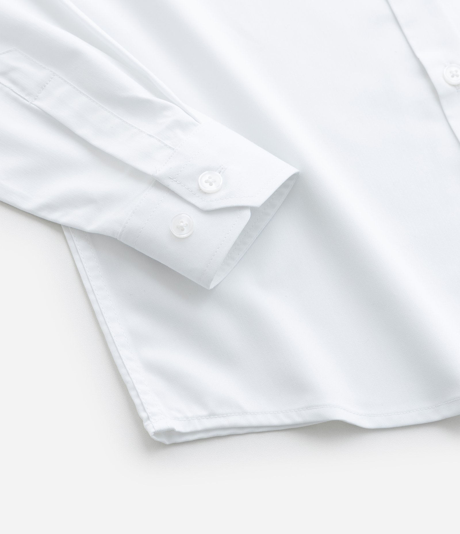 Camisa Infantil com Fibra de Bambu e Fechamento por Botões - Tam 5 a 14 Anos Branco 5