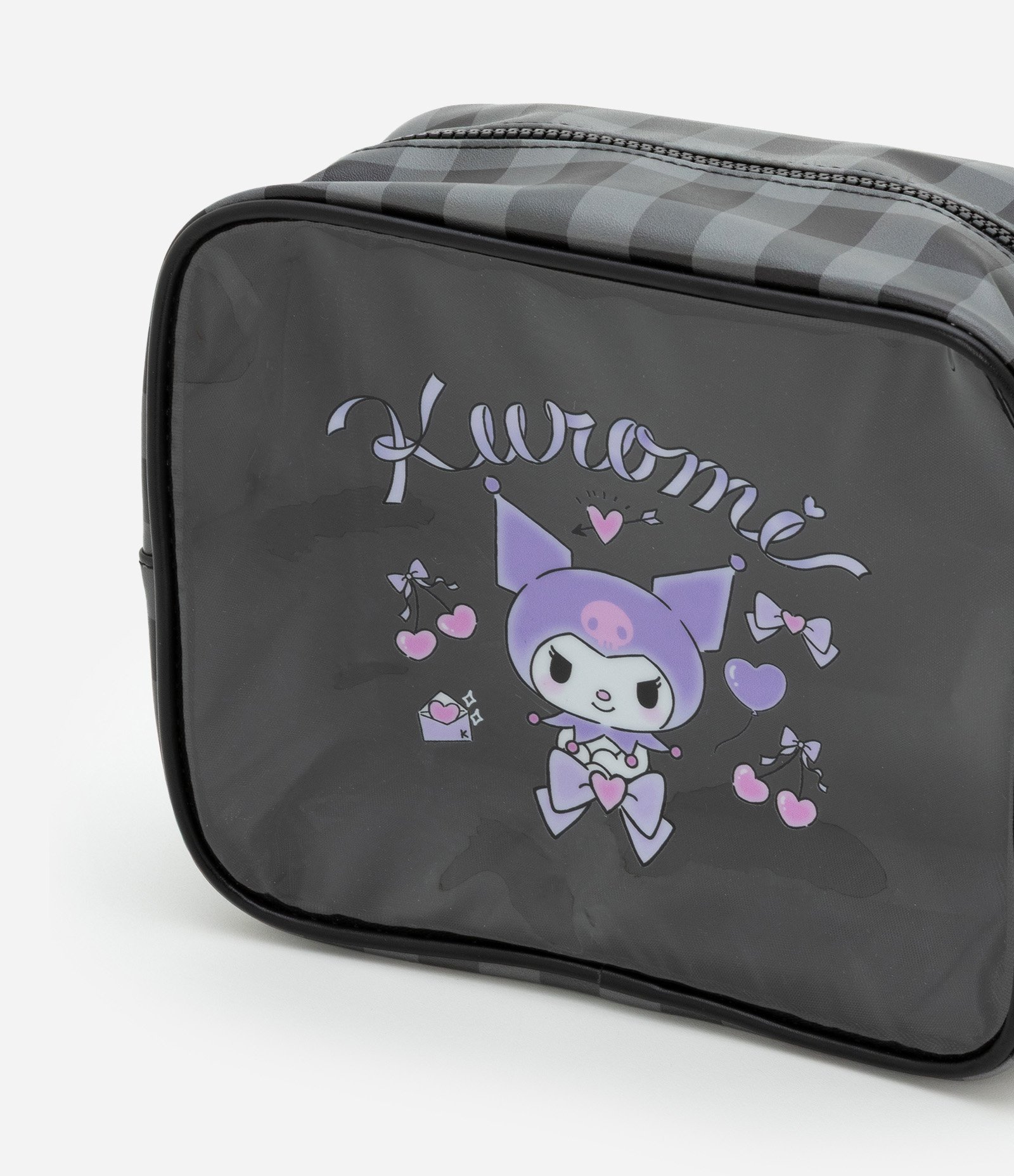 Nécessaire Retangular Grande com Estampa Kuromi Preto 2