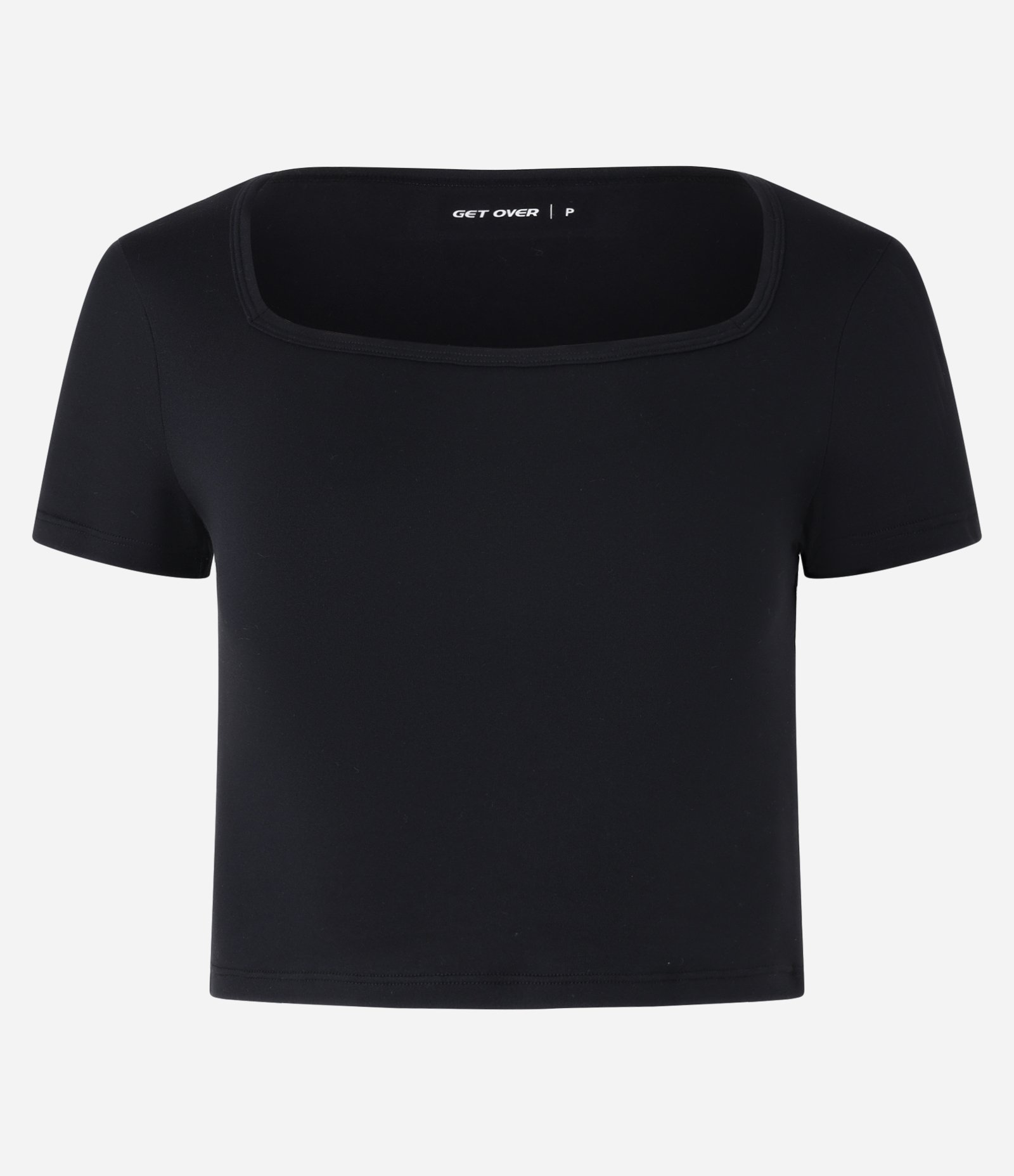 Camiseta Cropped Esportiva em Microfibra com Toque Suave Preto 5