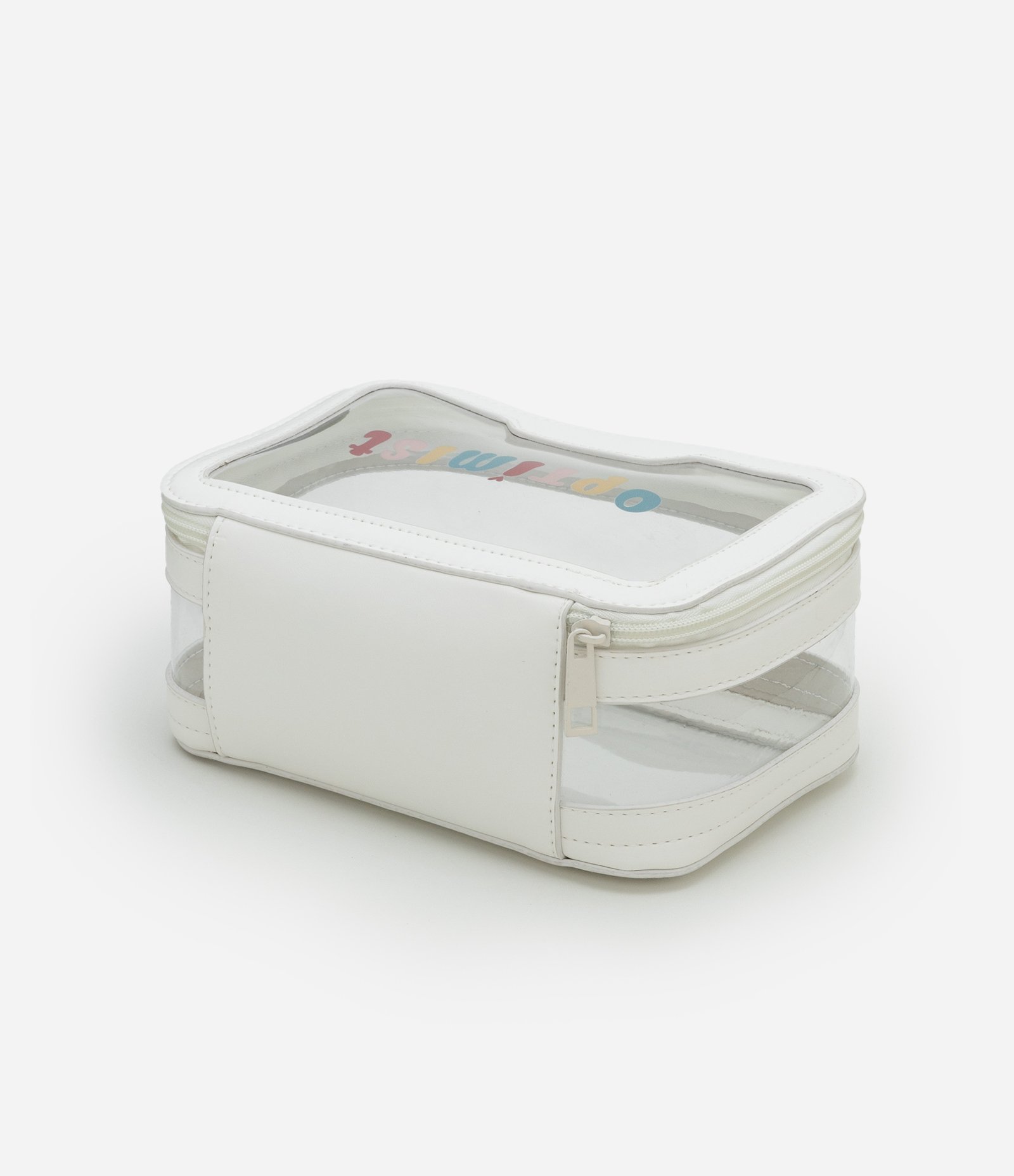 Nécessaire Retangular Grande com Lettering Optimist Off White 3