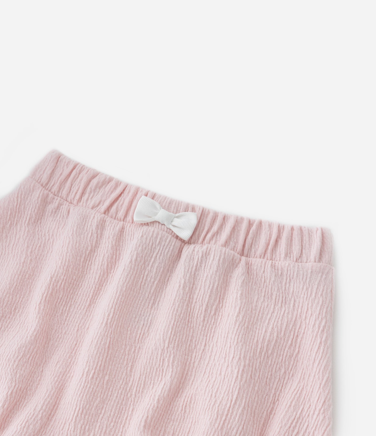 Conjunto Texturizado Infantil com Babadinho e Bordado Floral - Tam 0 a 18 meses Rosa 9